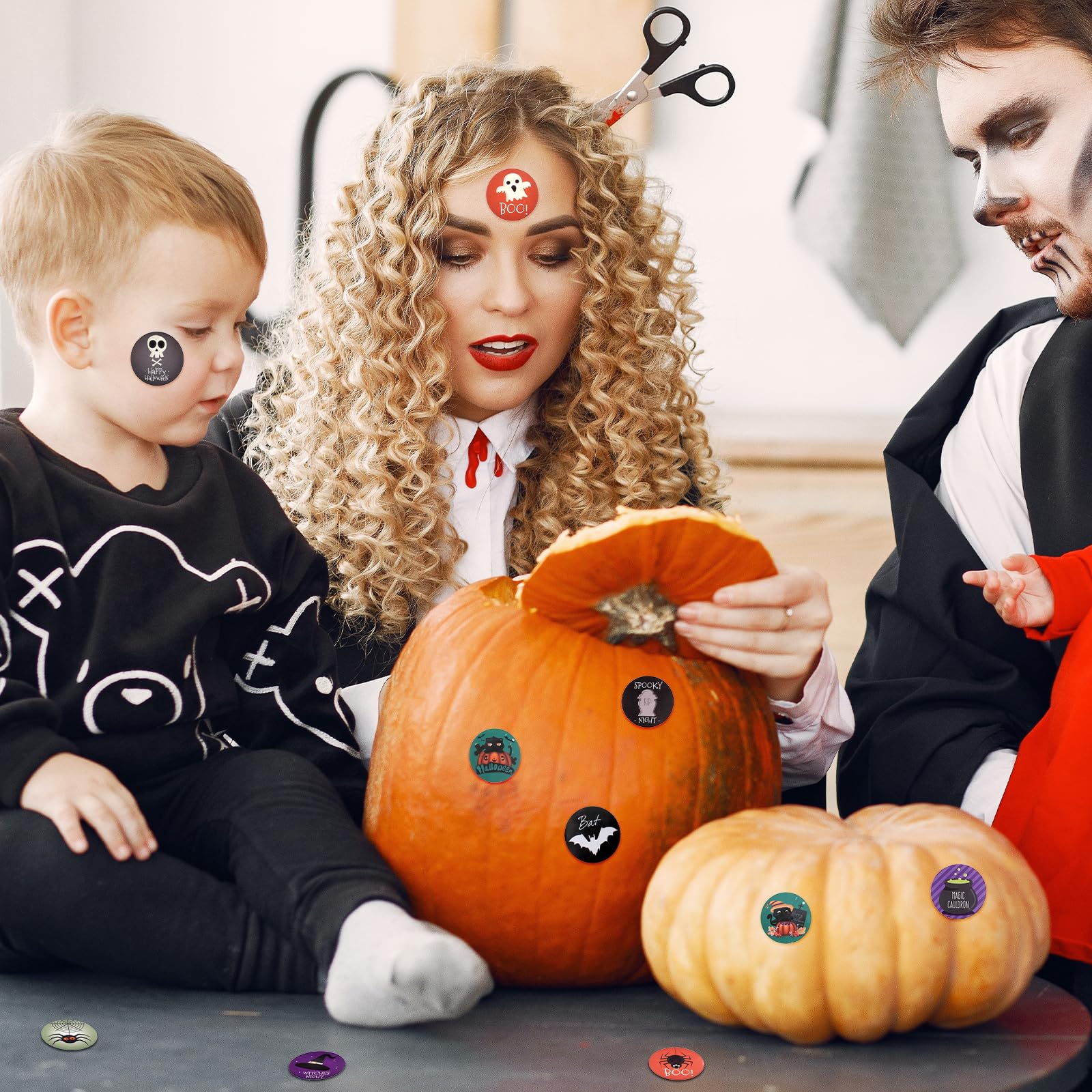 280 Halloween-Aufkleber Für Kinder – Niedliche Kürbisse, Fledermäuse, Spinnen & Hexen Zum Dekorieren