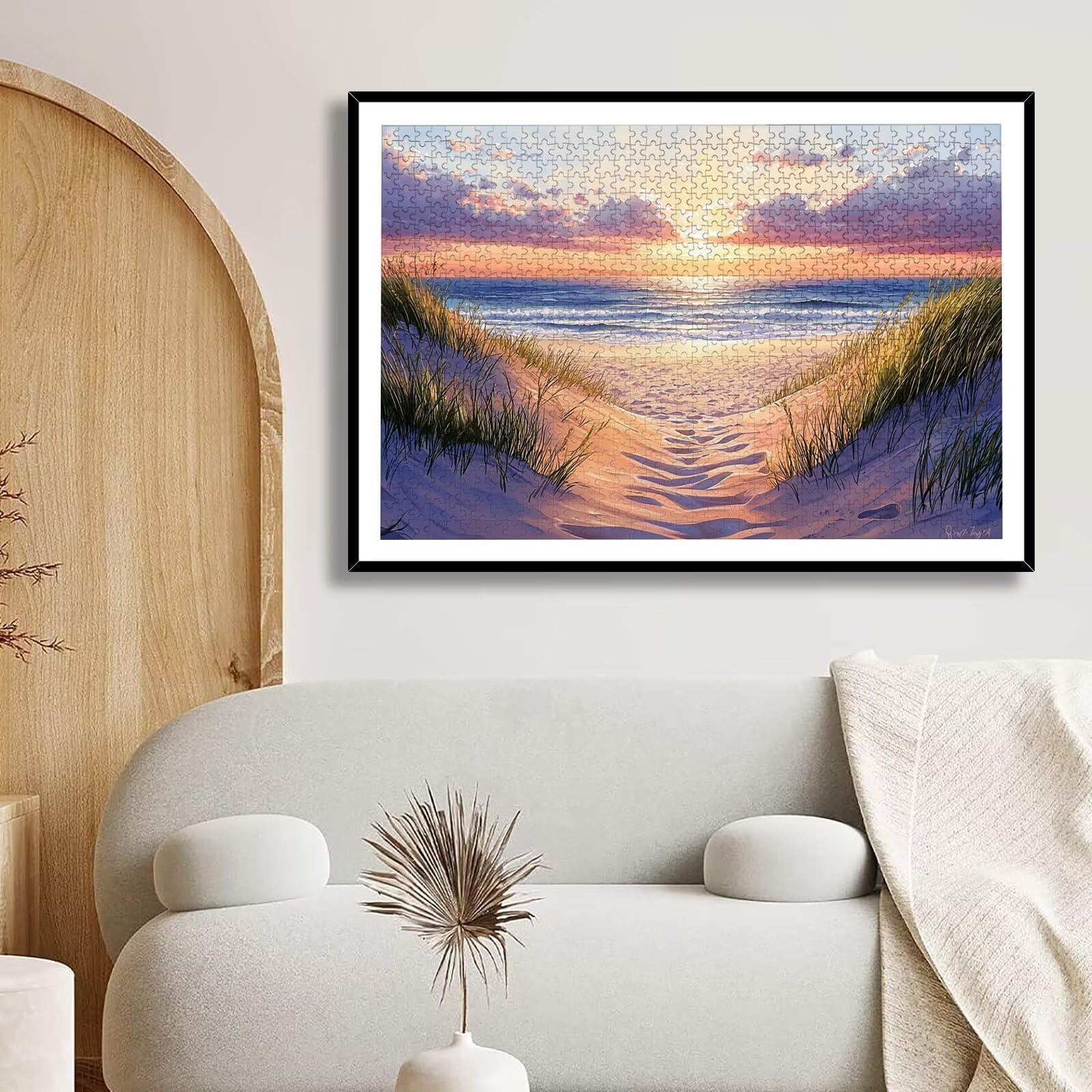 Puzzle 6000 Pezzi Spiaggia, Puzzle Paesaggio 6000 Pezzi Arte per Adulti e Bambini, Misura: 179.5x105.5 cm, Puzzles Legno per Adulti con Squisita Scatola di Imballaggio, per Regalo Donna e Uomo, -8855