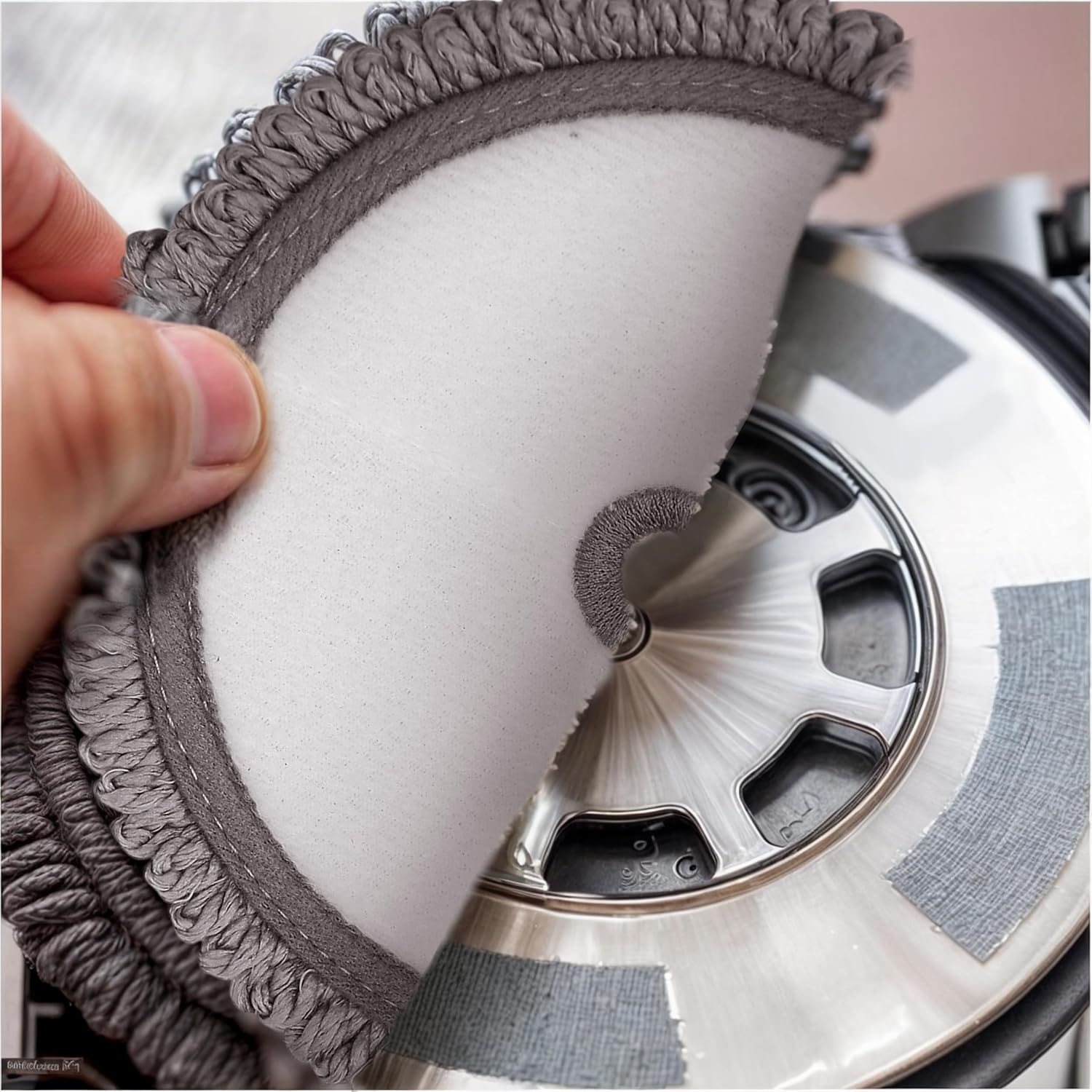 BuleVina 6Pcs Mop Pads Rags Replacement Compatible for LG A9 Steam Mop Cloth Vacuum Cleaner Robot Mopping Machine Cleaning Cloth Spare Parts