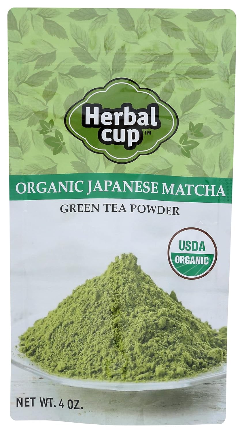 Herbal Cup Organic Japanese Matcha Green Tea No Metal Staples 4 Ounce Pack of 8