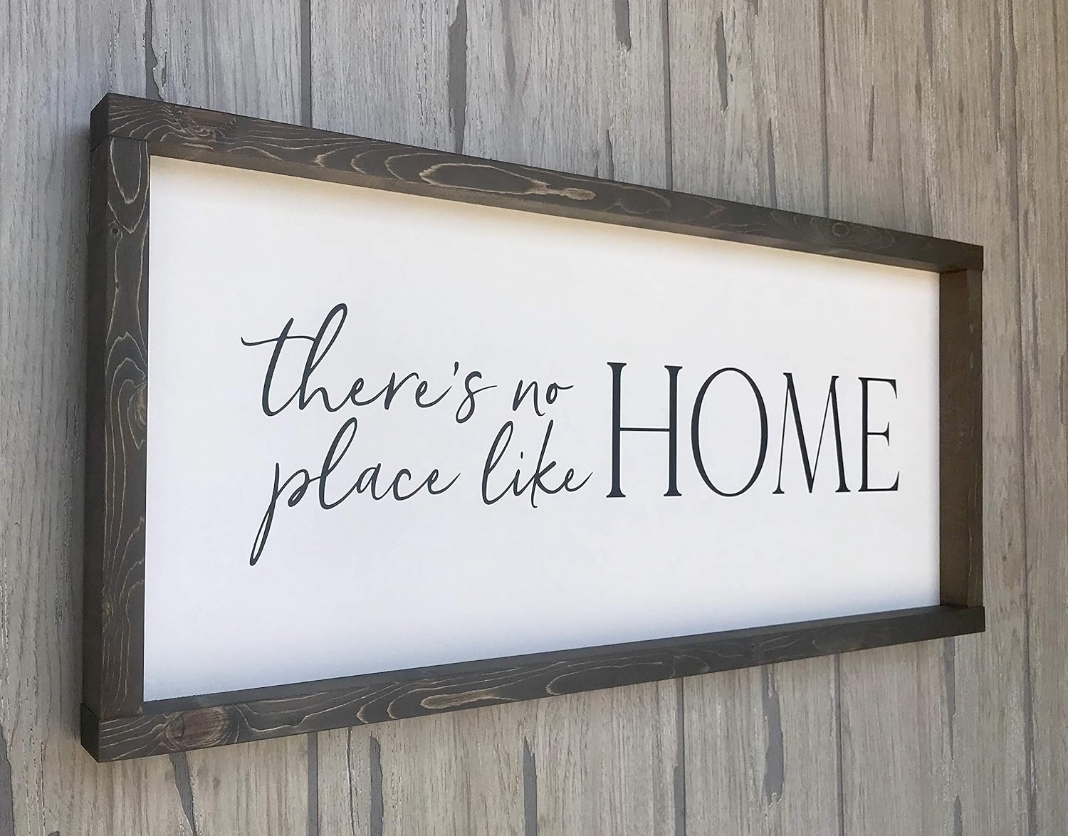 Farmhouse Handmade Sign 25x11 inches There's No Place Like Home