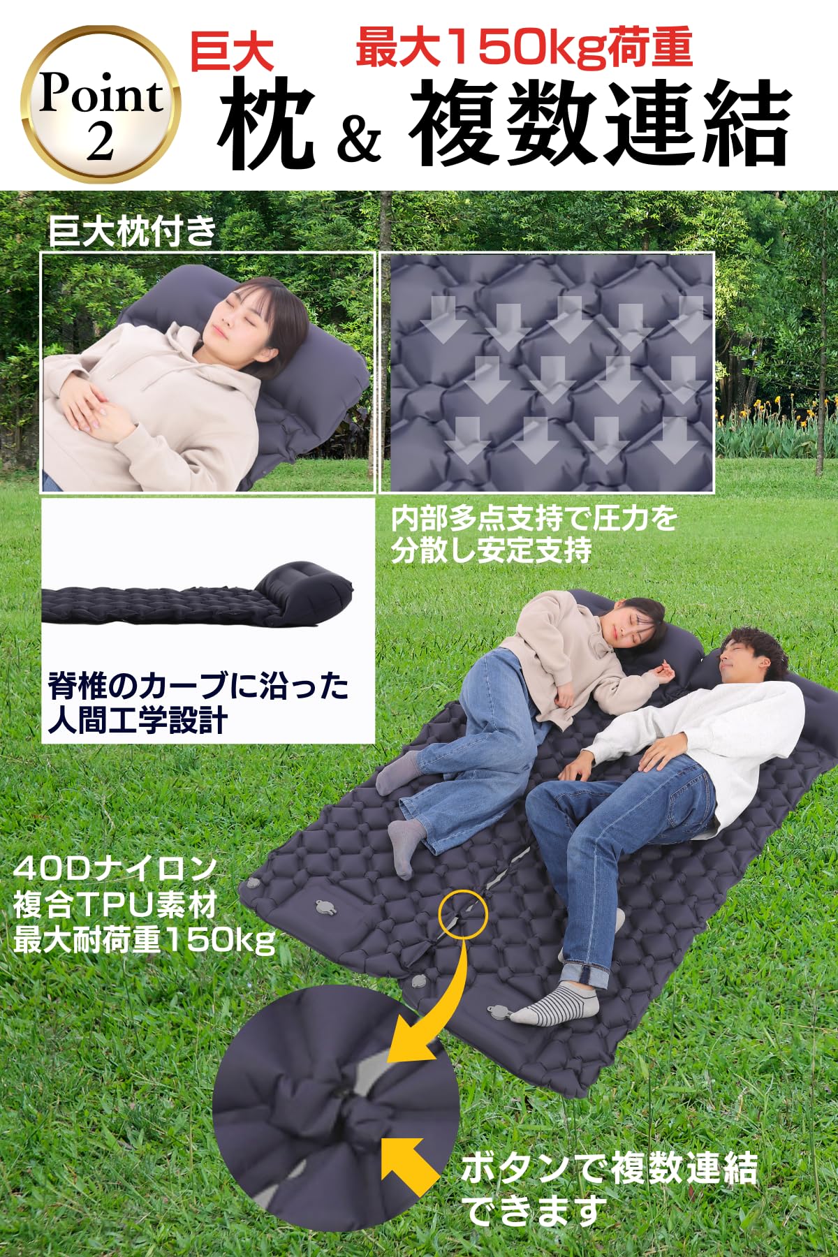 足踏み式 キャンプ マット エアーポンプ アウトドア 非常時４個グレー 収納袋 Amazon.co.jp: エアーマット 足踏み式 ポンプ不要 補修シール 【反射