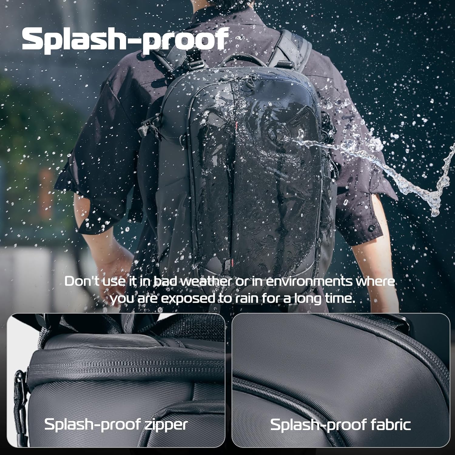 ULANZI Camera Backpack Professional Bag, Water-Resistant Photography Camera Case Anti Theft Travel for Photographers DSLR Mirrorless Camera Lens Tripod Holder 16" Laptop Black 22L | Water-Resistant, Anti Theft, Travel, for Photographers, DSLR - Image 5