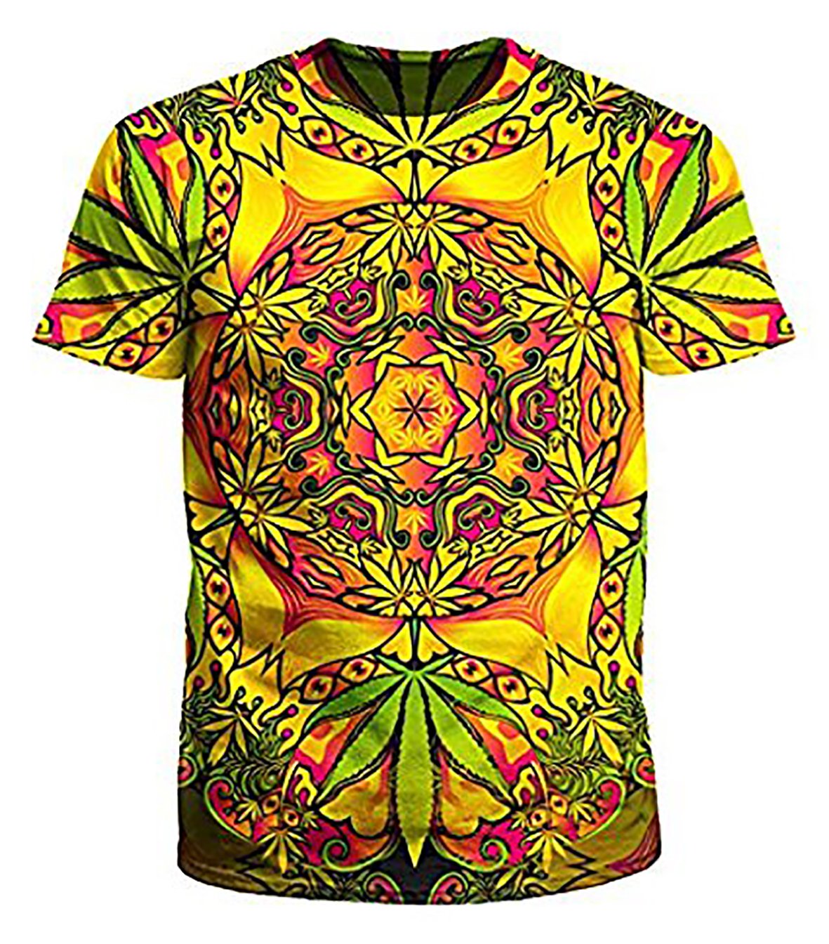Psychedelic Weed Tee - All Over Print Graphic Rave Shirts
