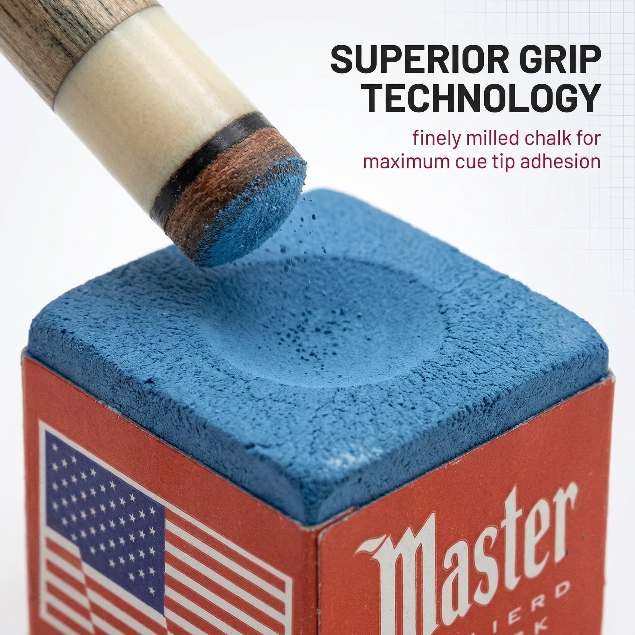 Gessetti Biliardo Blu 10 Pezzi, Gesso Professionale per Stecca, Accessori per Maggiore Attrito e Precisione