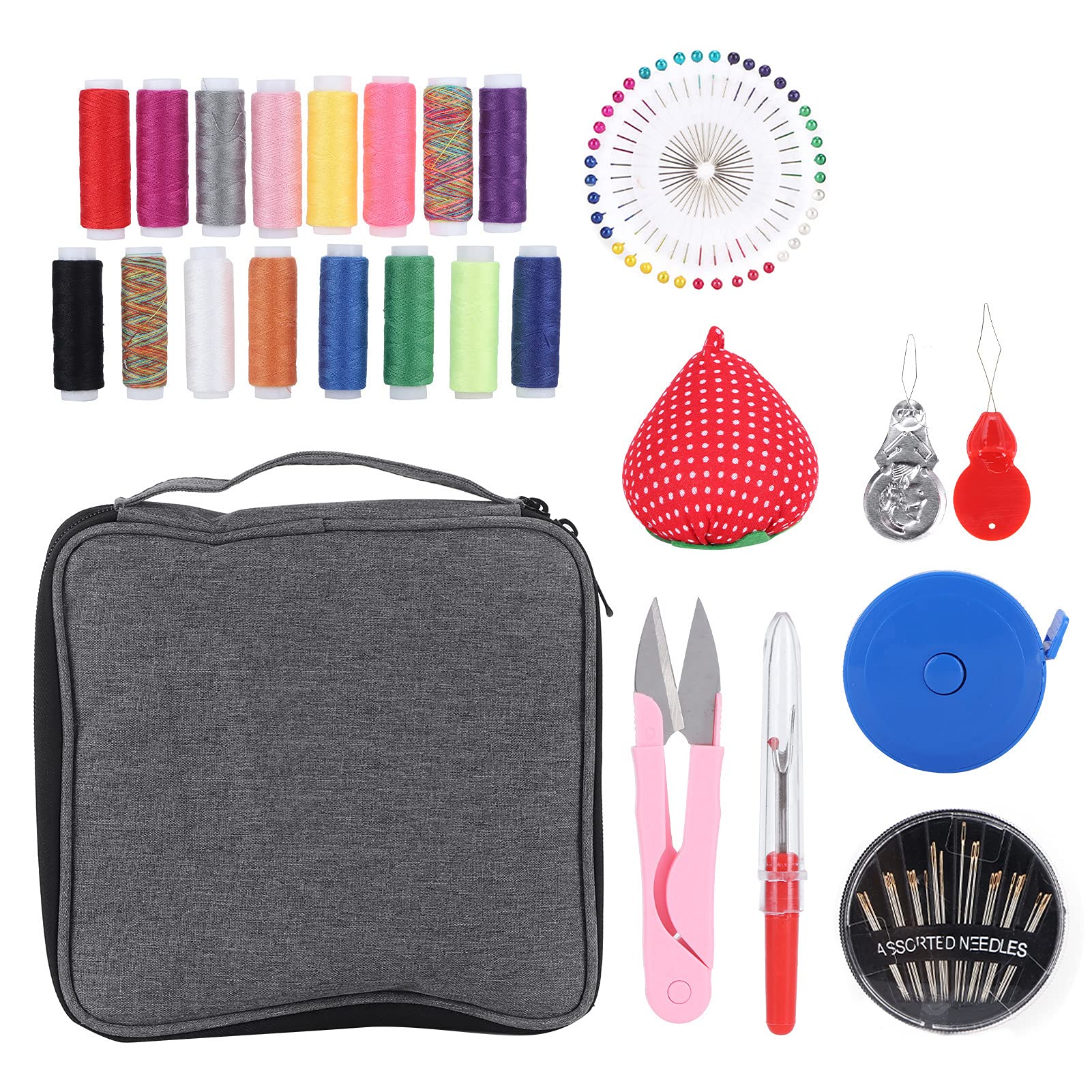 kit da cucito Kit da cucito Mini set portatile Riparazioni di abbigliamento di emergenza Forniture fai da te per la casa Accessori kit da cucito per adulti, kit ago e filo
