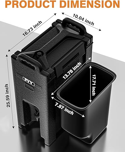 Miniatura 6 de PYY Insulated Beverage Dispenser 5 Gallon - Hot and Cold Drink Container with Handles, Thermal Drink Dispenser Cooler Server carrier For Commercial