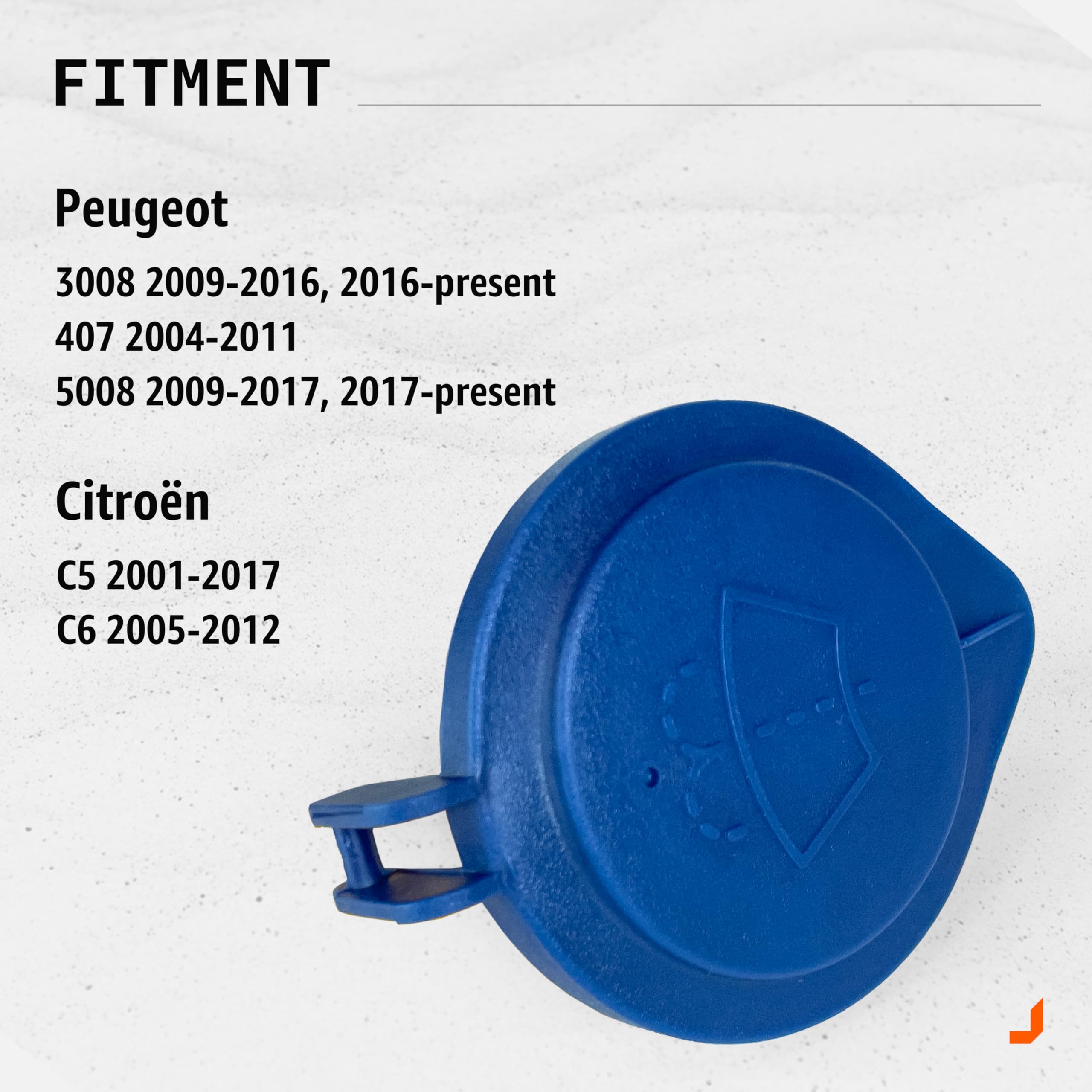 Click&Fit Pokrywa zbiornika płynu do przedniej szyby kompatybilna z Peugeot 3008 407 5008, Citroen C5 C6 - zastępuje 643237, niebieska