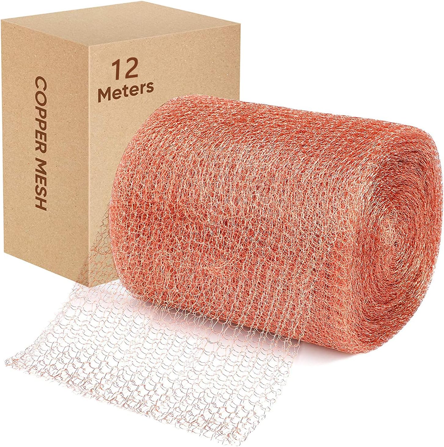 Pure Copper Mesh Rodent Pest Control, 40 Feet Fine Wire Mesh Roll for Mouse Hole Filler Rat Proofing, Snail & Slug Deterrent
