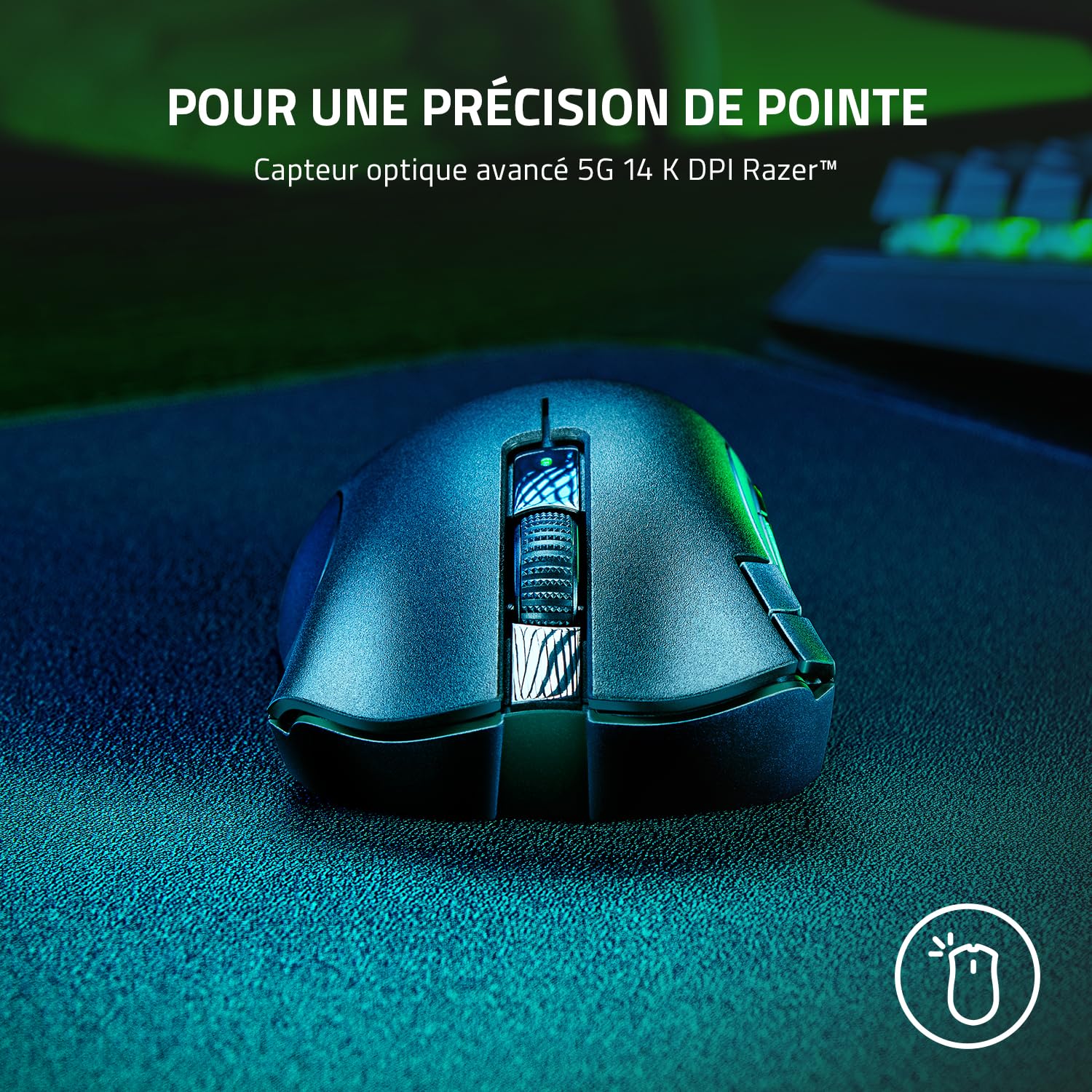 Razer DeathAdder V2 X Hyperspeed - Souris Gaming ergonomique sans fil pour PC / Mac (Commutateurs mécaniques, technologie sans fil Hyperspeed, capteur optique) Noir