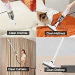 Corded Handheld Vacuum Cleaner,Ultra-Lightweight Mini Portable Vacuums for Home, 6 in 1 Stick Vac Cleaners for Car,Pet Hair(White Corded)