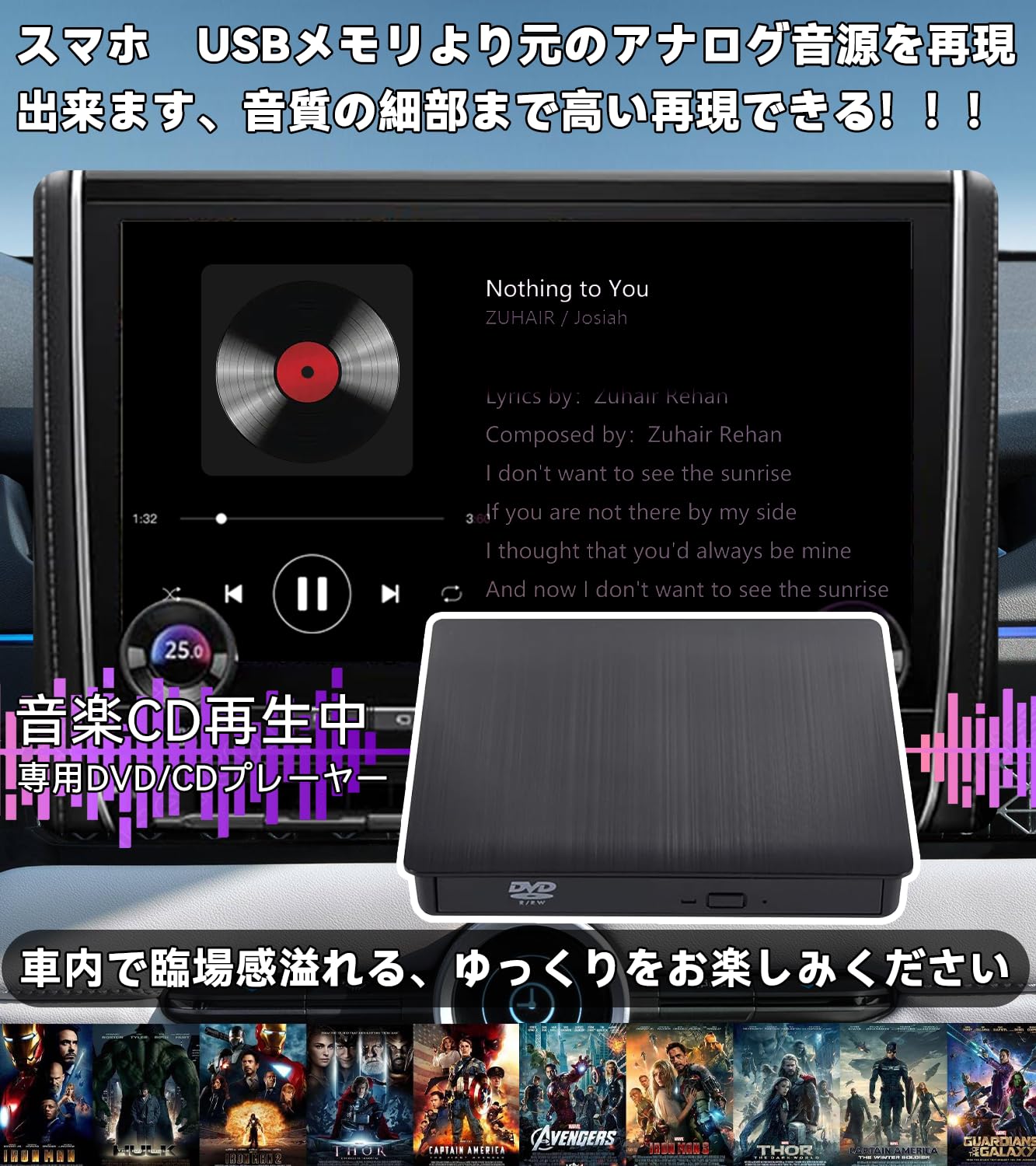 Amazon.co.jp: 【ヤリス/ヤリスクロス10系用】MKVAOR車載DVDプレーヤー