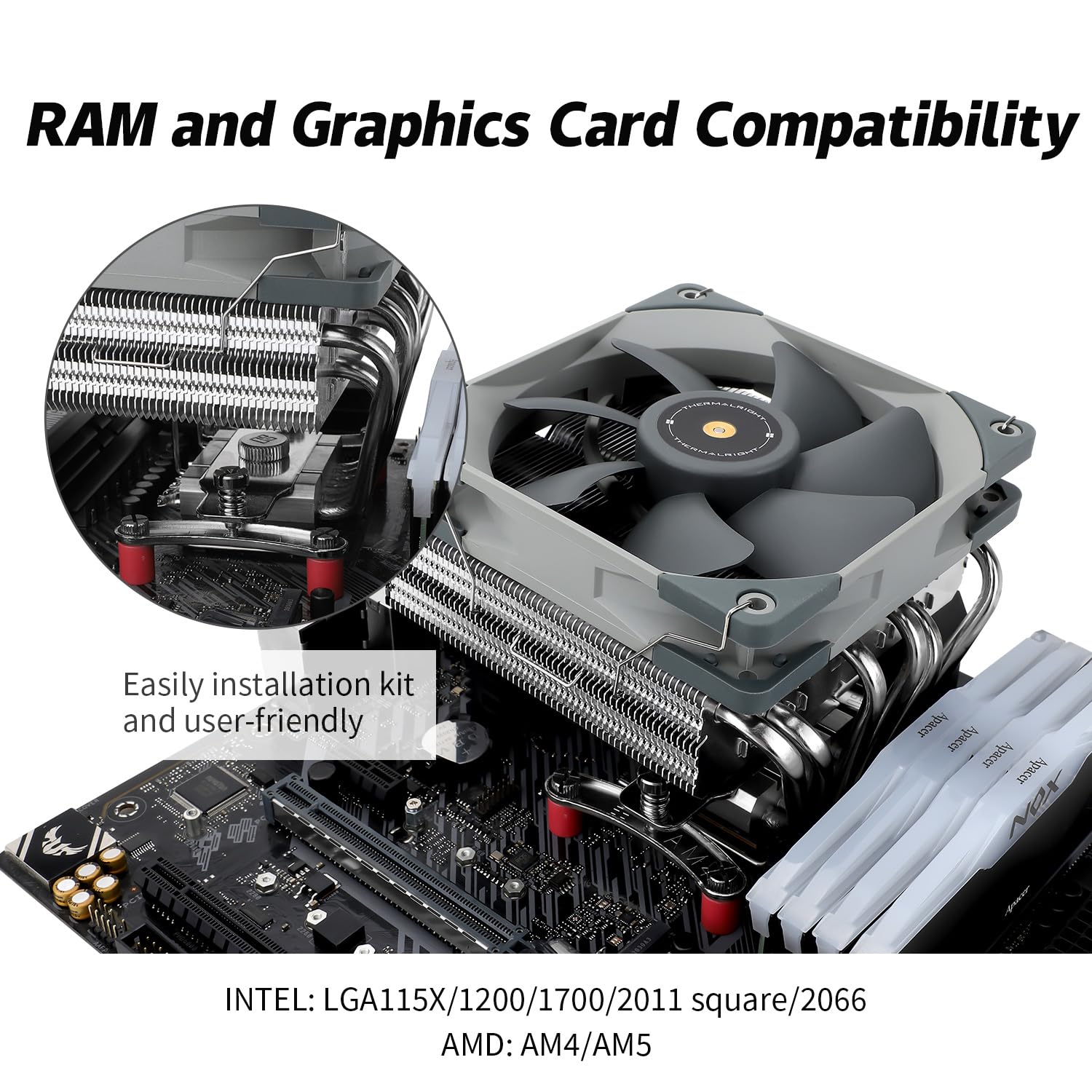 Amazon.co.jp: Thermalrlght SI-100 CPUエアクーラー、6×6mmヒート