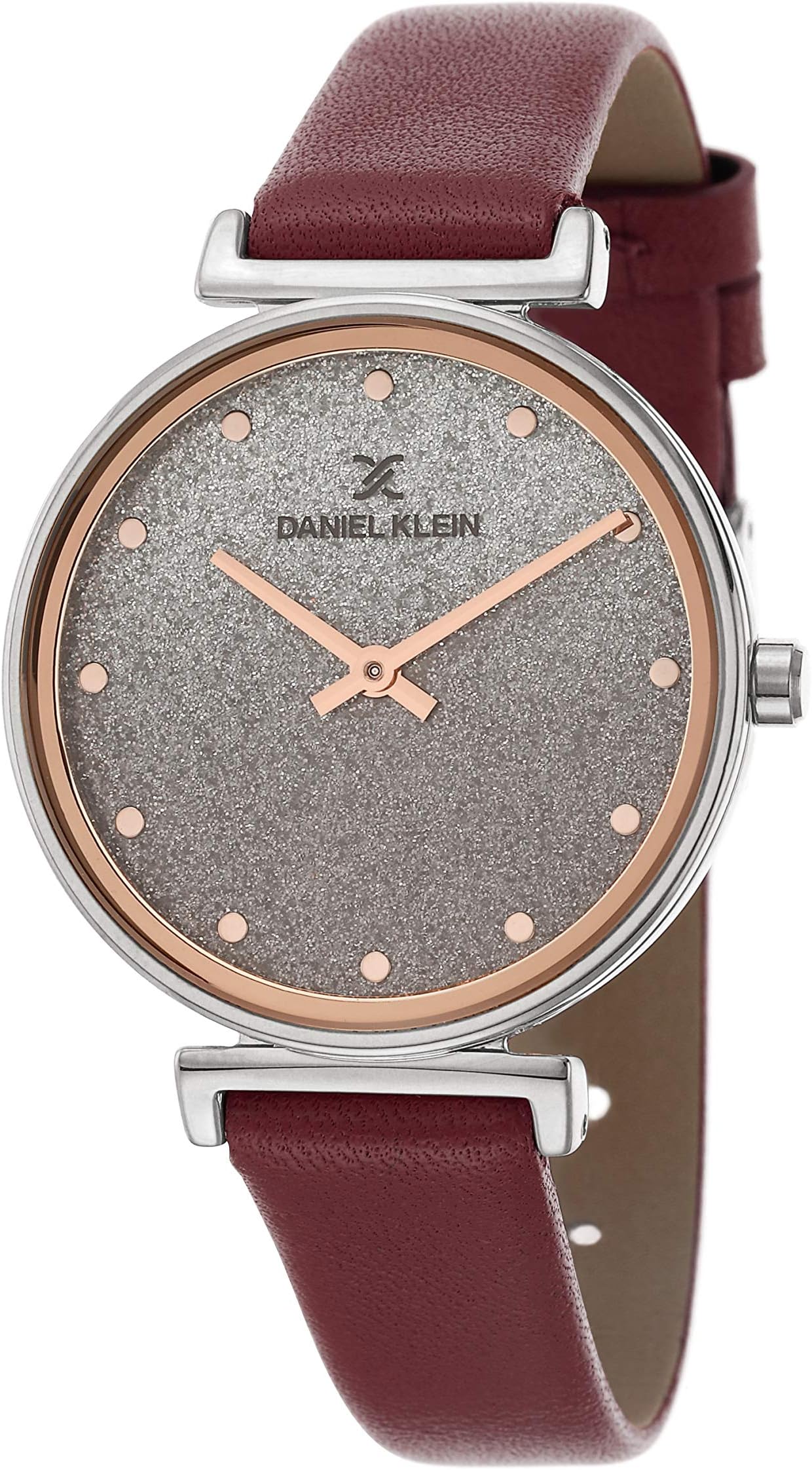 Daniel KleinPremium Alloy Case Genuine Leather Band Ladies Wrist Watch - DK.1.12432-6