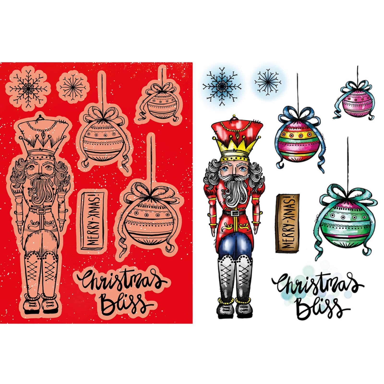 Christmas Stamp for Card Making DIY Scrapbooking Santa Claus Jingle Bells Merry Xmas Christmas Bless Snow Transparent Silicone Seal Stamping Stamps for Paper Crafting Handmade Crafts Scrapbook Decor