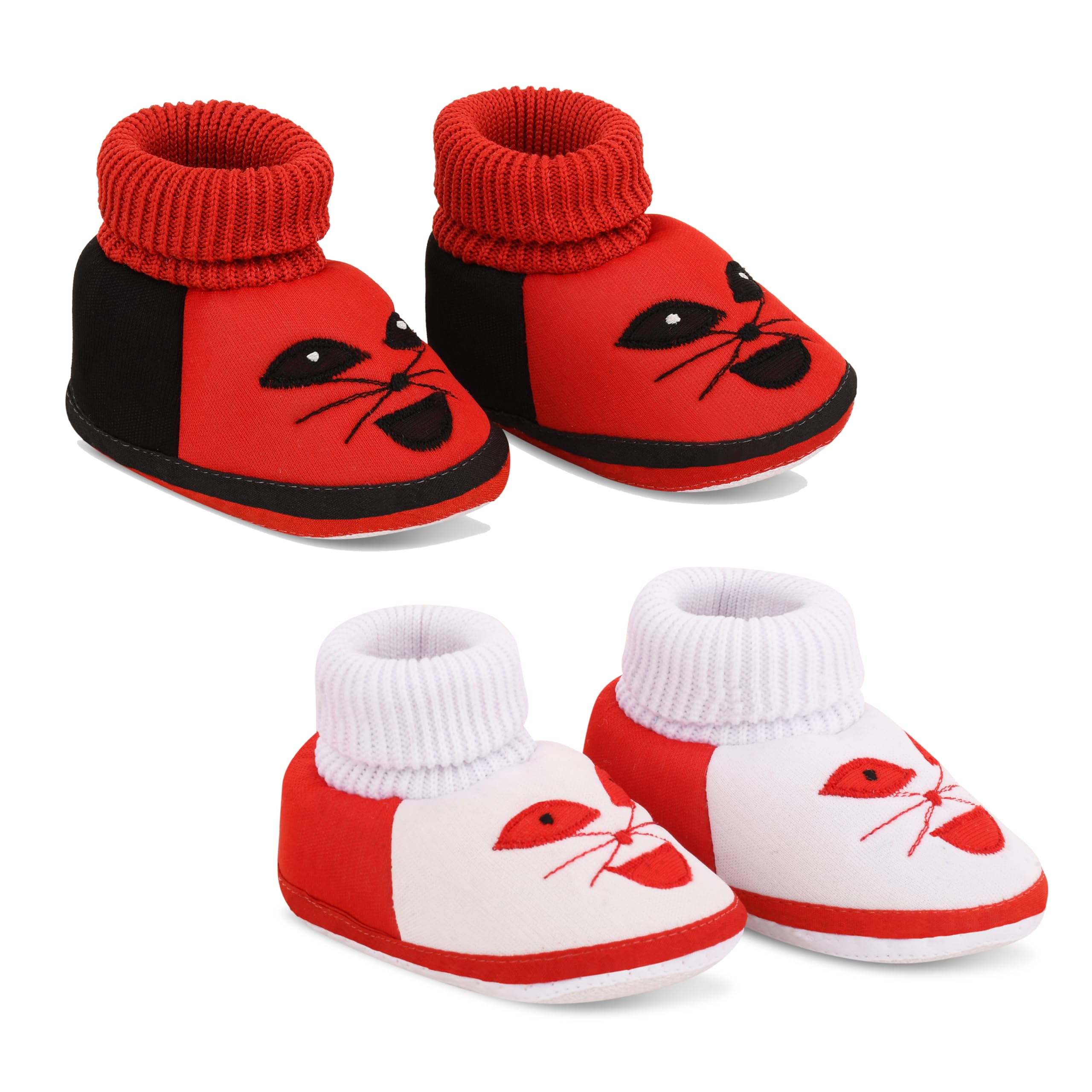 Soft Comfortable and Skin Friendly Slip-On Cotton Casual Winter Booties for 0-9 Months Baby Boy & Baby Girl Combo Set-image-27