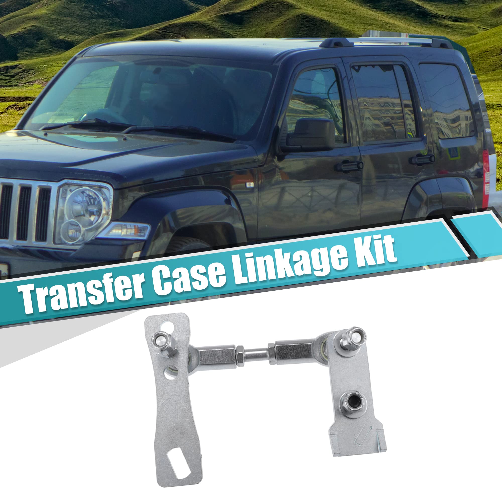 QUARKZMAN 1 Set Trasferimento Custodia Collegamento per Jeep Cherokee XJ Argento Tono