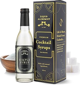 Simple Syrup for Cocktails - Real Ingredients Make our Simple Sugar Syrup the Perfect Old Fashioned Mix - Our Drink Mix is Non-GMO Gluten Free & Vegan (12.7 oz)