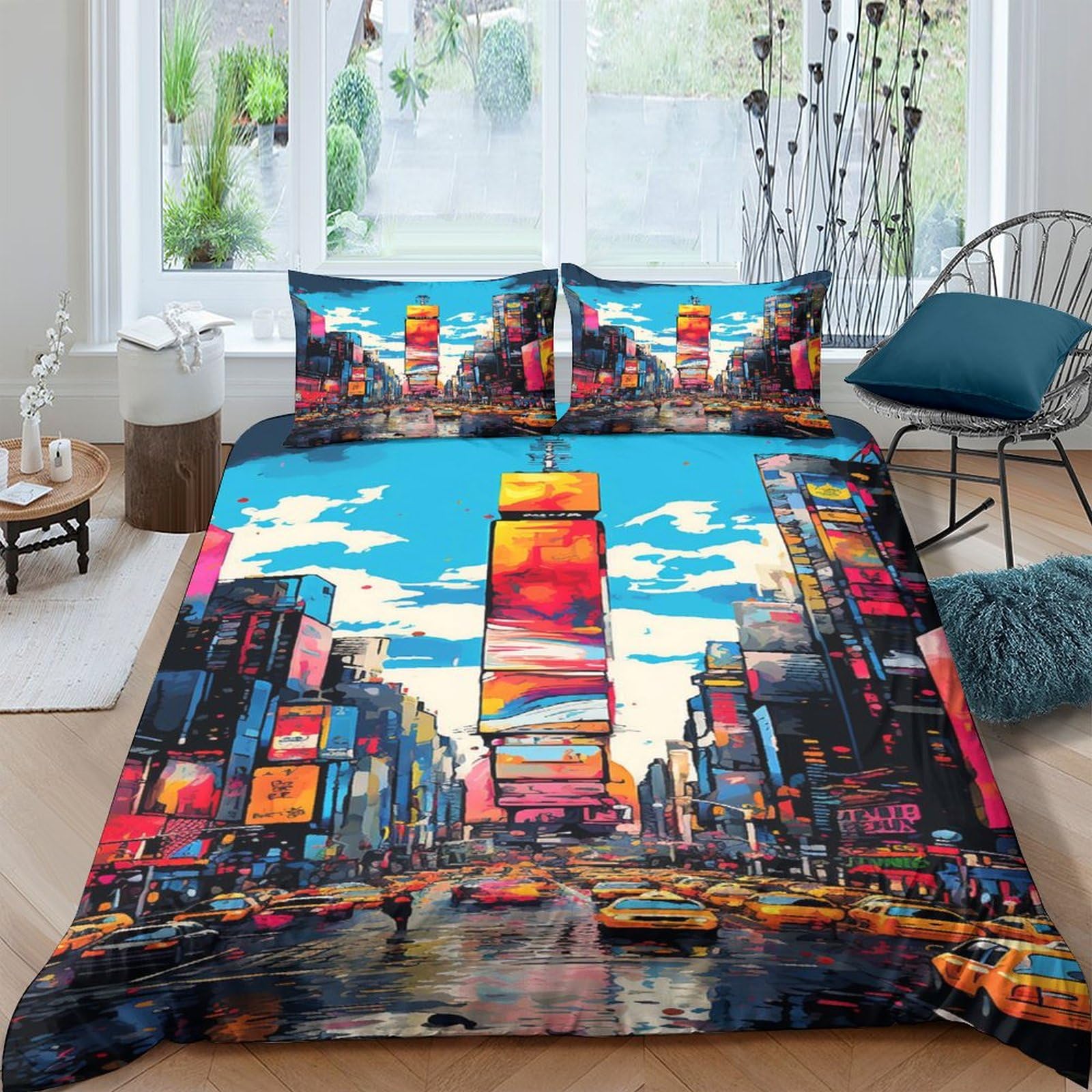 Housse de couette 220x240 cm Imes avec 2 taies d'oreiller lit king size