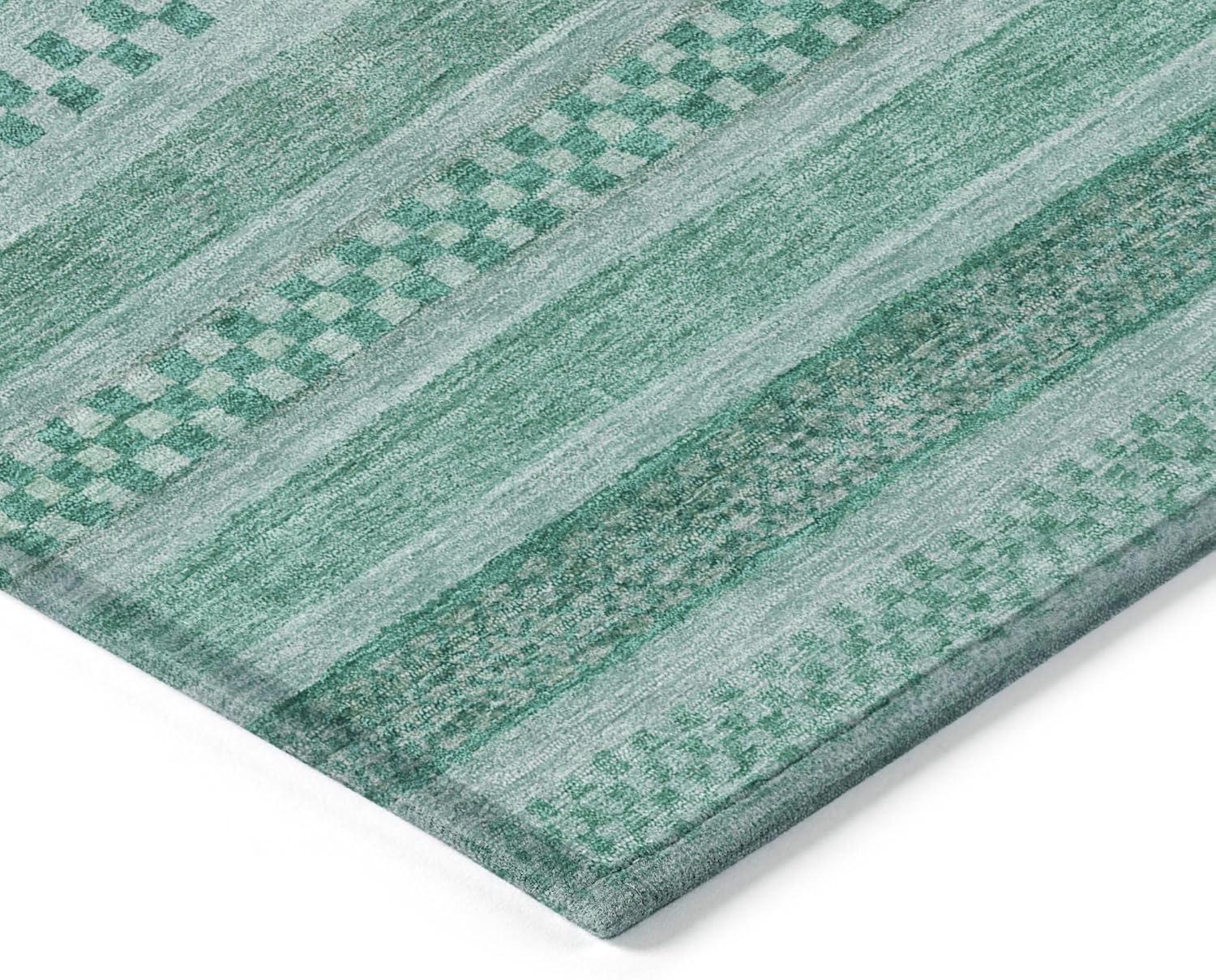 Addison Rugs Chantille ACN1625 Turquoise 1'8" x 2'6" Indoor/Outdoor, Machine Washable, Easy Clean, Non Shedding, Bedroom, Living Room, Dining Room, Kitchen, Patio Rug