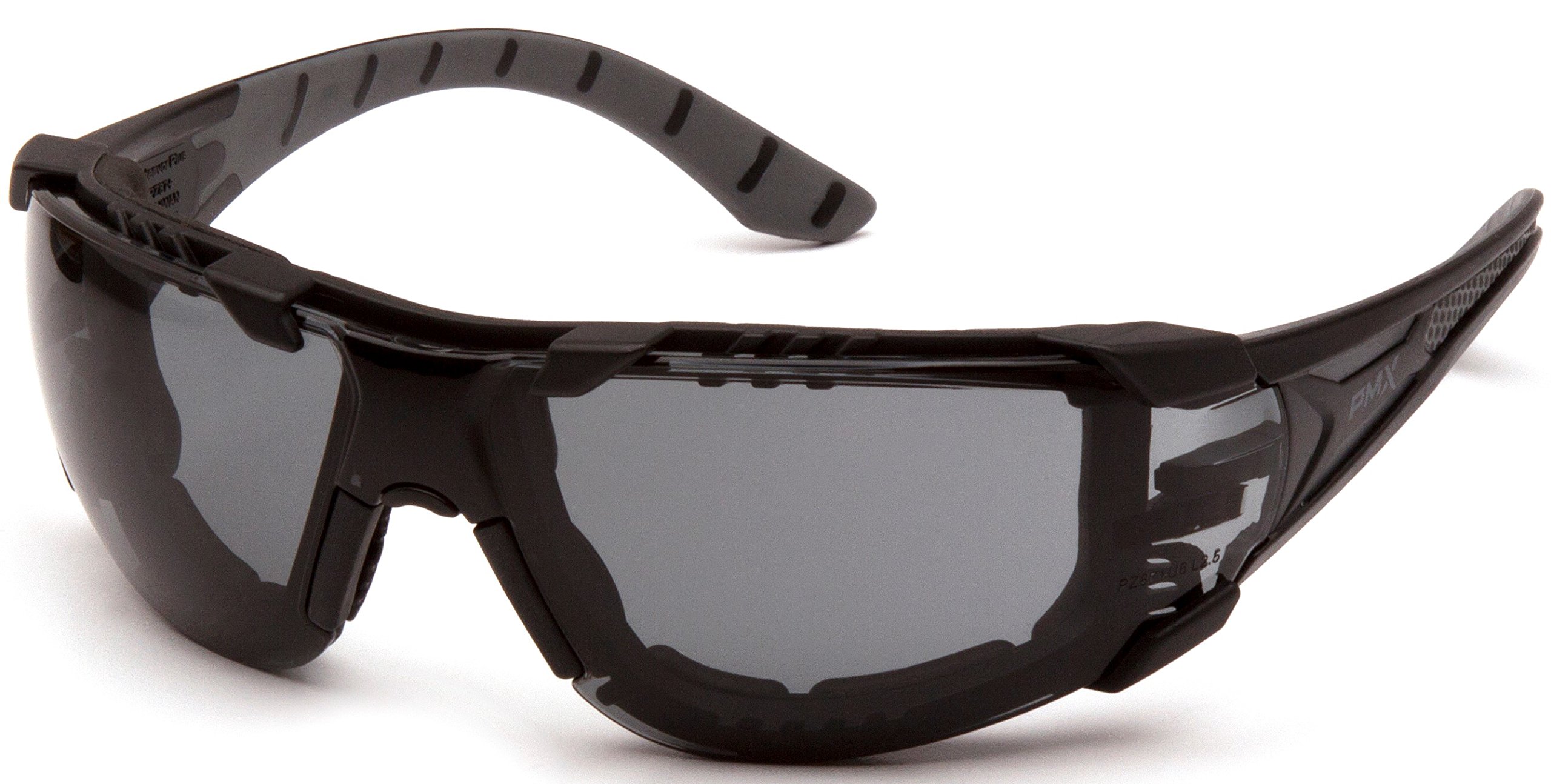 Pyramex Endeavor Plus Safety Glass Black/Gray Frame With Foam Padding Clear H2MAX Anti-fog Lens