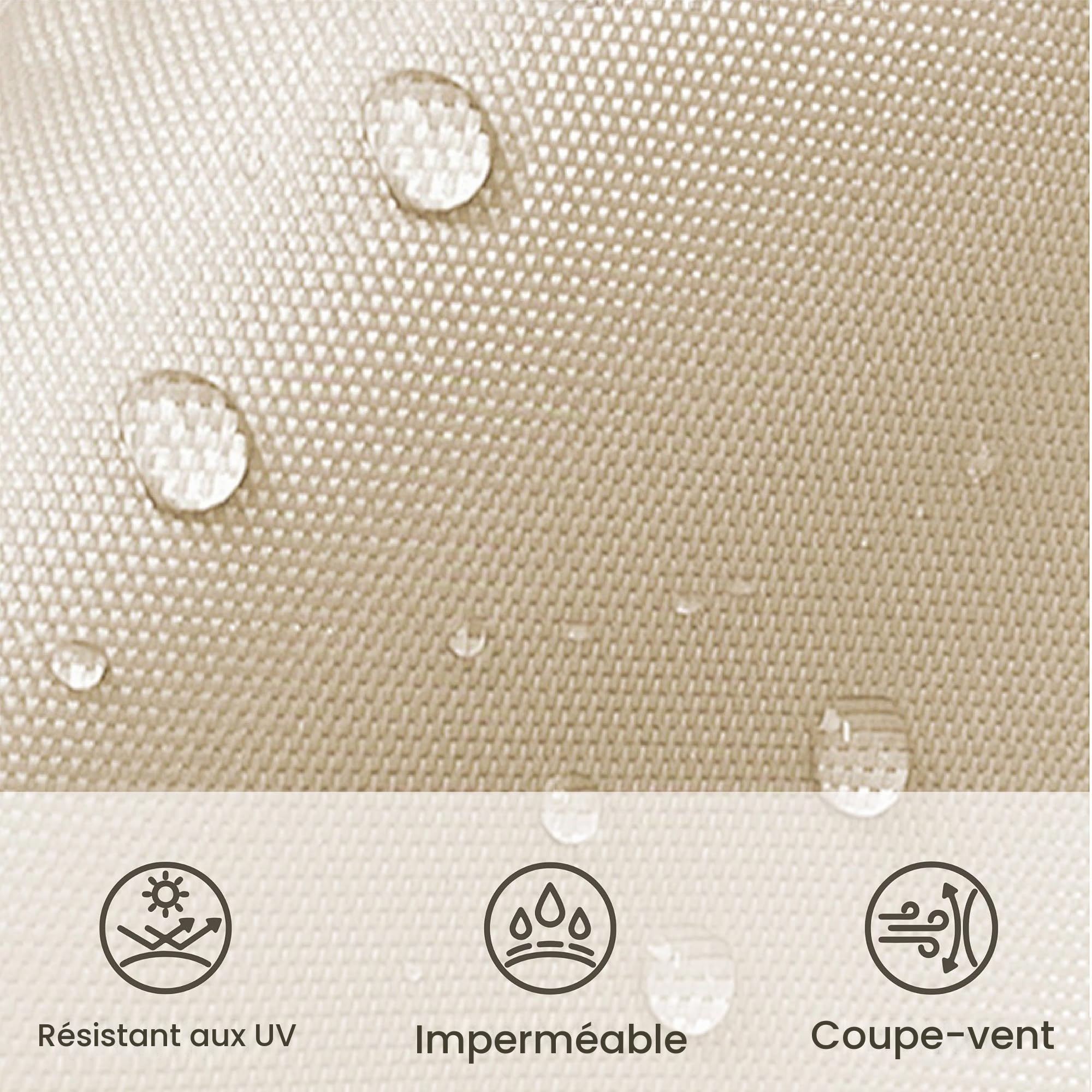 Voile d'ombrage Triangulaire | différentes Tailles | Protection Anti-UV | PES imperméable à l'eau | Taille: 6m x 6m x 6m