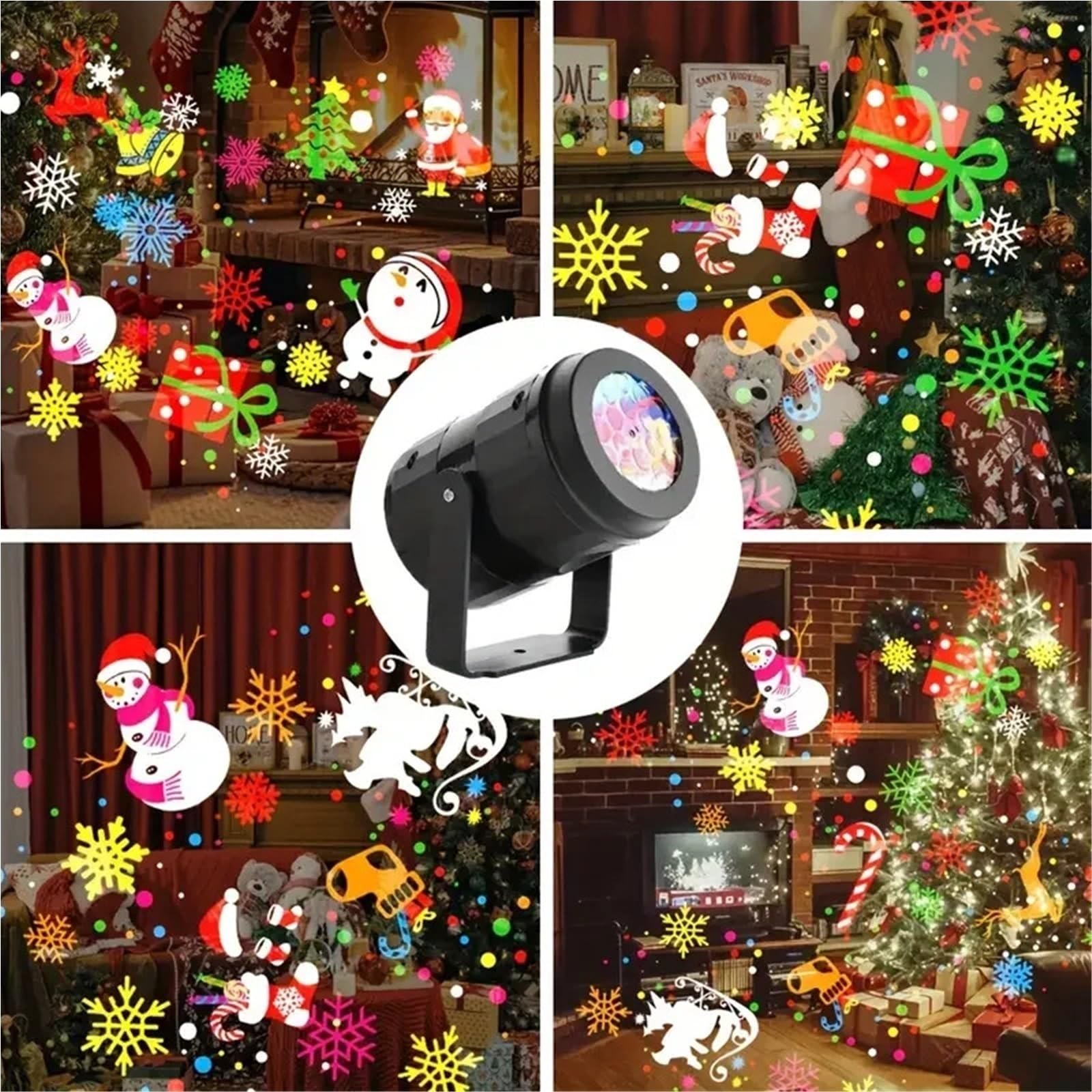 Projektorlichter, Weihnachtsschneeflocken-Projektorlichter für Indoor-Partys und Halloween-Dekoration (Weihnachtsmotive)