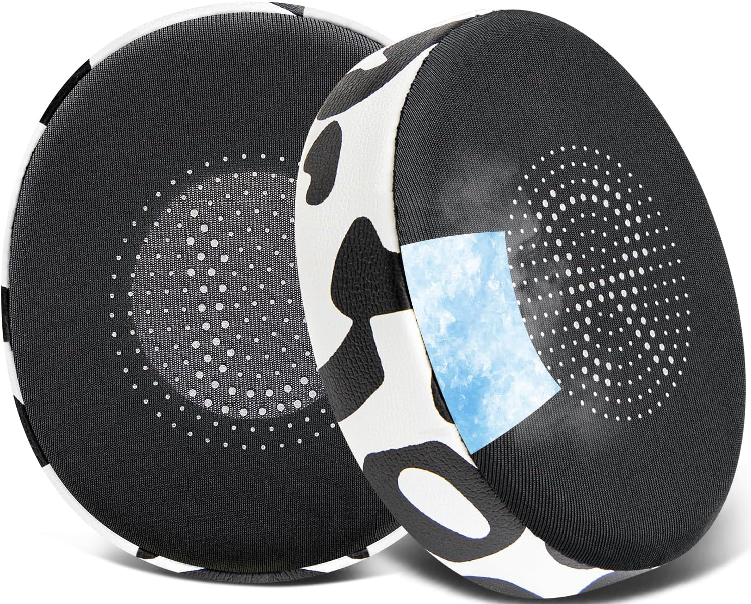 SOULWIT Cooling Gel Earpads Replacement for Jabra Evolve2 65 (Evolve 2 65MS 65UC MS UC)/Evolve2 40 (40UC 40MS USB)/Elite 45h On-Ear Headset, Ear Pads Cushions with Ice Silk Fabric - Snow Leopard