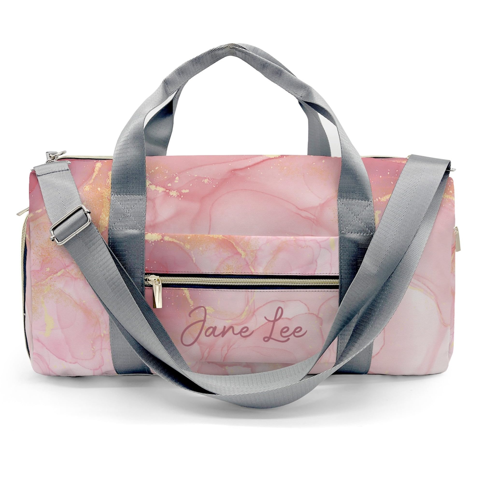 HUTARIO Personalized Duffle Bag for Women, Girl Sport Gym Dance Bag Travel for Weekender Overnight