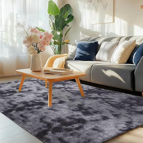 Miniatura 79 de Vafodo Alfombras de área para dormitorio esponjoso, alfombra de sala de estar, 9 x 12 pies, suave y esponjosa, alfombra de área rosa sólido