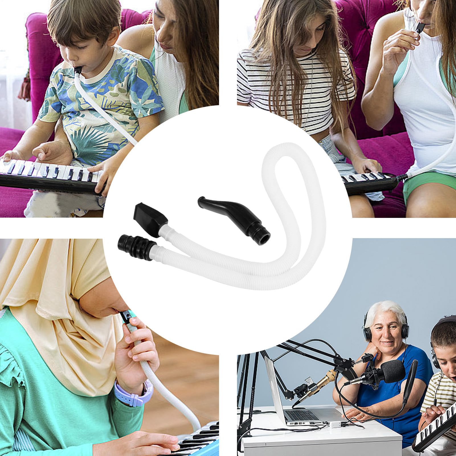 Melodica - Tubo de repuesto para boquilla larga de melódica, accesorios de instrumentos musicales con piezas de repuesto para principiantes, escuela, aula, actividades, viajes, actuaciones al aire
