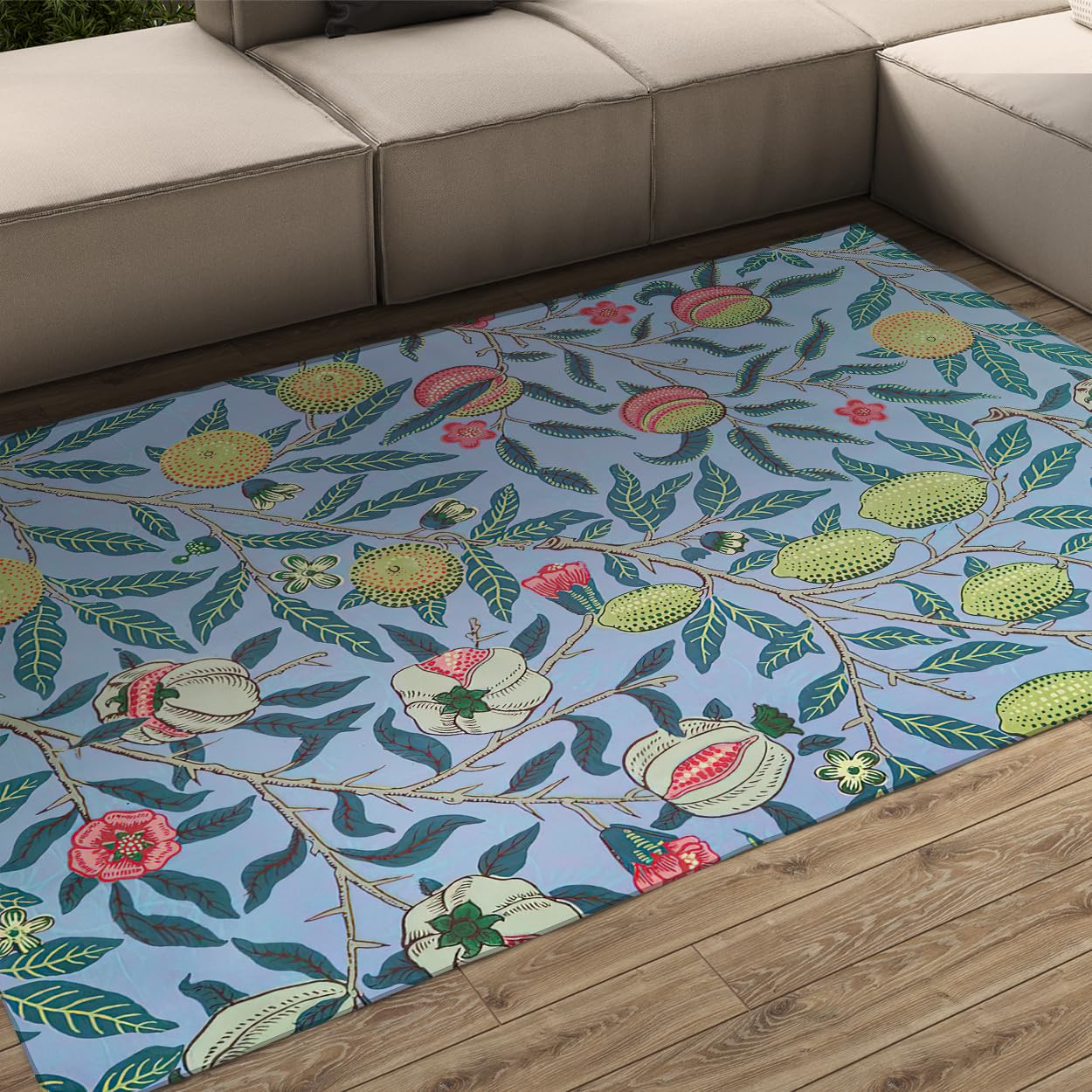 Tapis salon bleu antidérapant 160x230cm idéal pour enfants et animaux