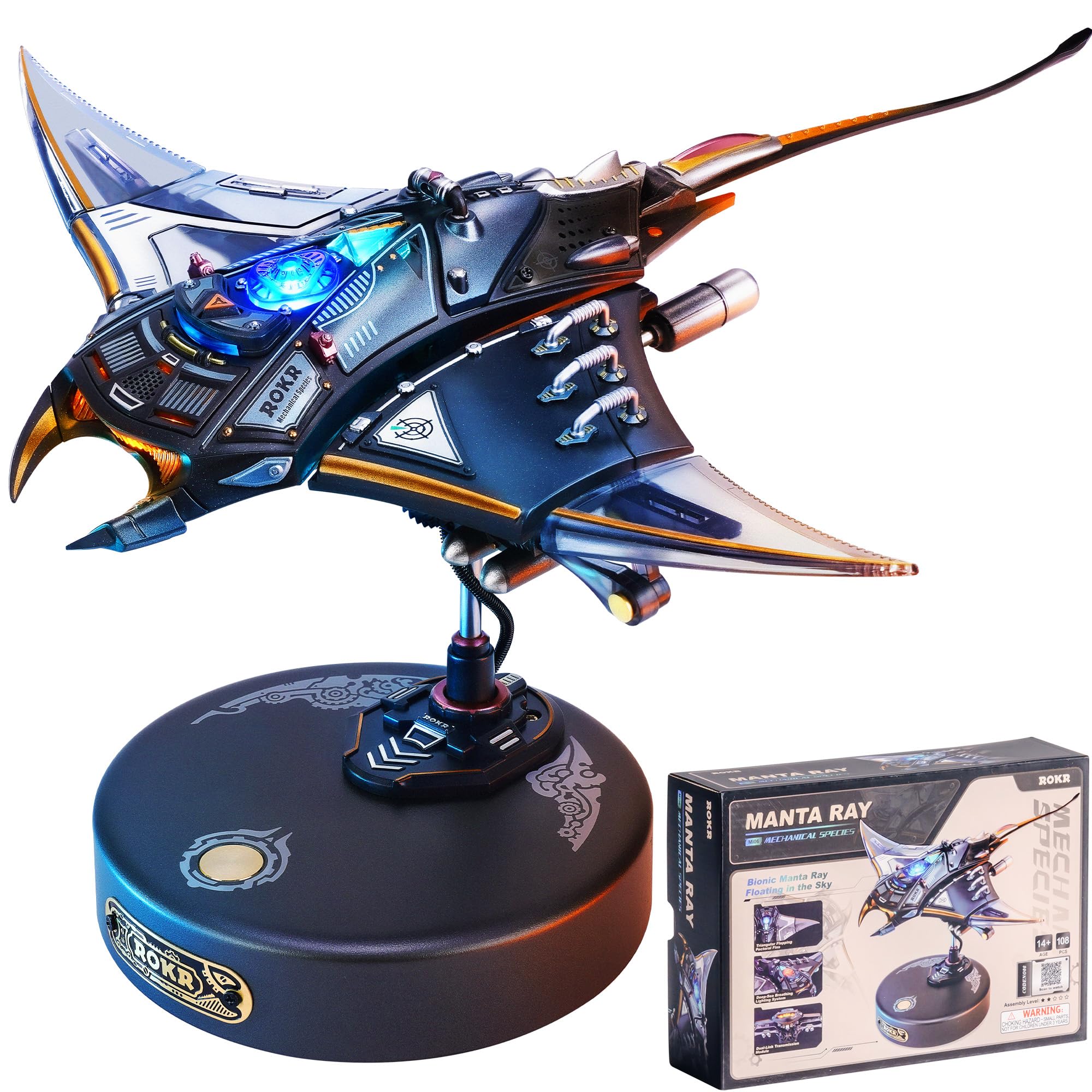 Amazon.com: ROKR Mechanical Manta Ray 3D Metal Model Puzzle for