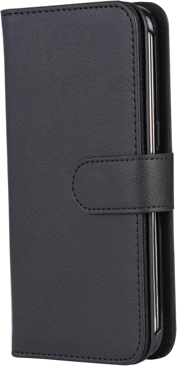 Abacus24-7 Galaxy S7 Edge Case [Mirror Wallet] with Flip Cover, Black