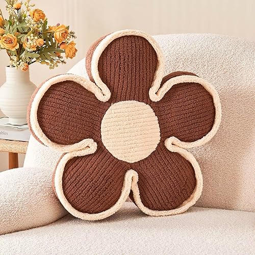 Soft Flower Shaped Floor Cushion, Decorative Throw Pillow, Plush Bedroom