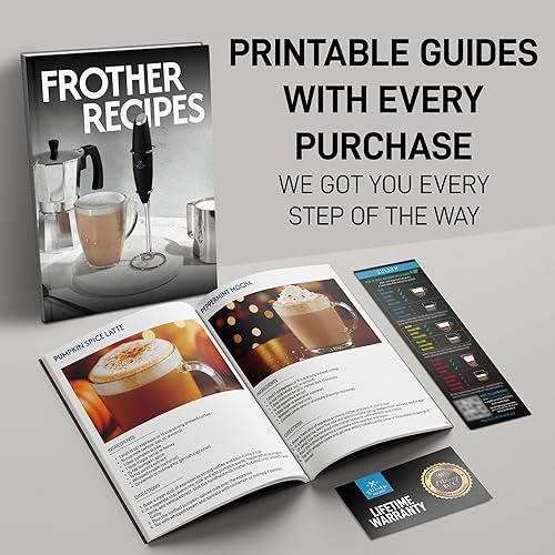 Miniatura 9 de Zulay Kitchen - Batidor eléctrico de mano para café, lattes, capuchinos, matcha y chocolate caliente, mezclador portátil para bebidas, accesorio