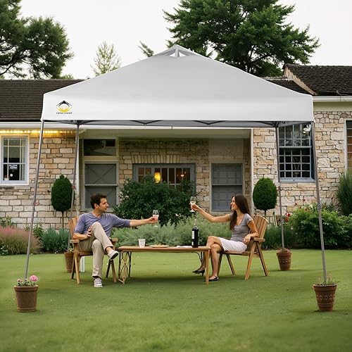 Miniatura 2 de CROWN SHADES Tienda de campaña de playa desplegable de 10 x 10 pies con bolsa con ruedas, 8 estacas, 4 cuerdas, toldo para exteriores, color azul