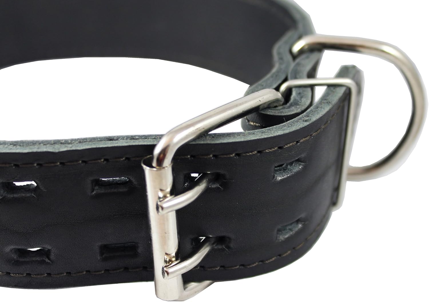 Thick Genuine Leather Spiked Dog Collar 2" Wide Sized to Fit 18"-22" Neck. Cane Corso, Rottweiler, Pitbull
