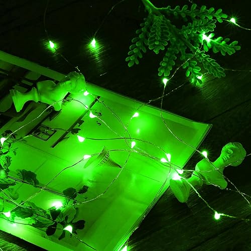 Miniatura 24 de Tira de luces de cobre, de pilas, mini luces para habitación, Navidad, Fiestas, Boda, centro de mesa, decoración Blanco frío