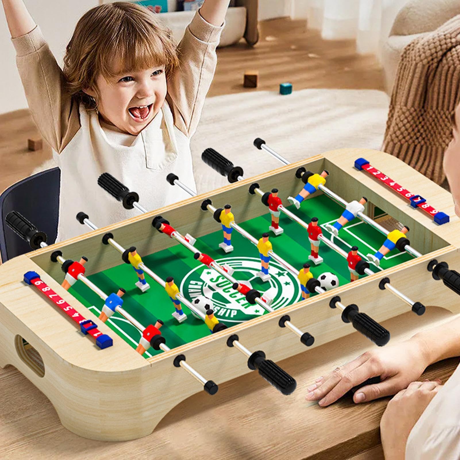 Juego De Mesa De Fútbol Futbolín Sobremesa para Interior | Juegos Deportivos Tiempo Padres e Hijos Niños Familia y Amigos Hogar Año Nuevo Chino San Valentín Día de la Madre Oficinas