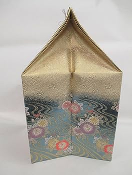 Amazon｜京都清水・煌ブランド 骨壺6寸用 佐賀錦ブルー骨覆い 金