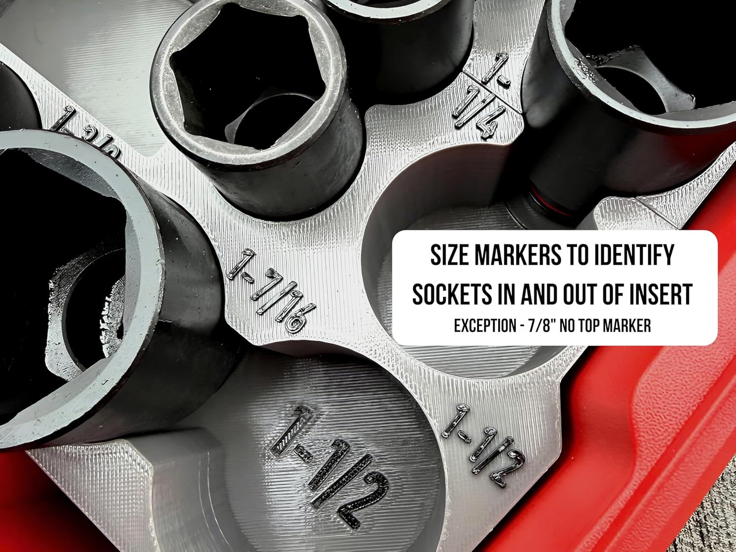 3d Printed Insert Designed for Milwaukee M12 Stubby 1/2" Impact (2563-20) and Packout Organizer (Insert Only) (Black, SAE)