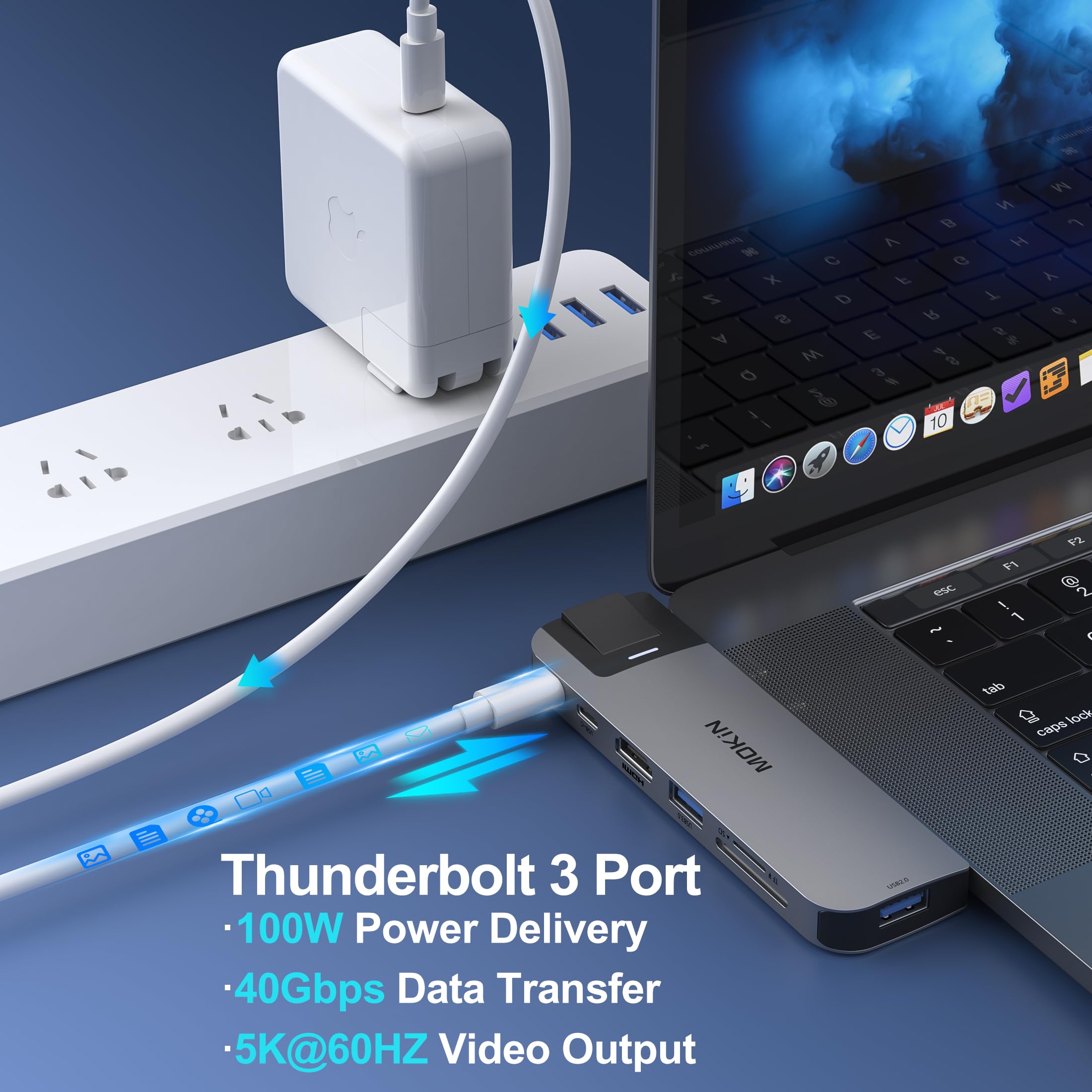 Amazon.com: MOKiN USB C Multiport Adapter Hub for MacBook Pro/Air