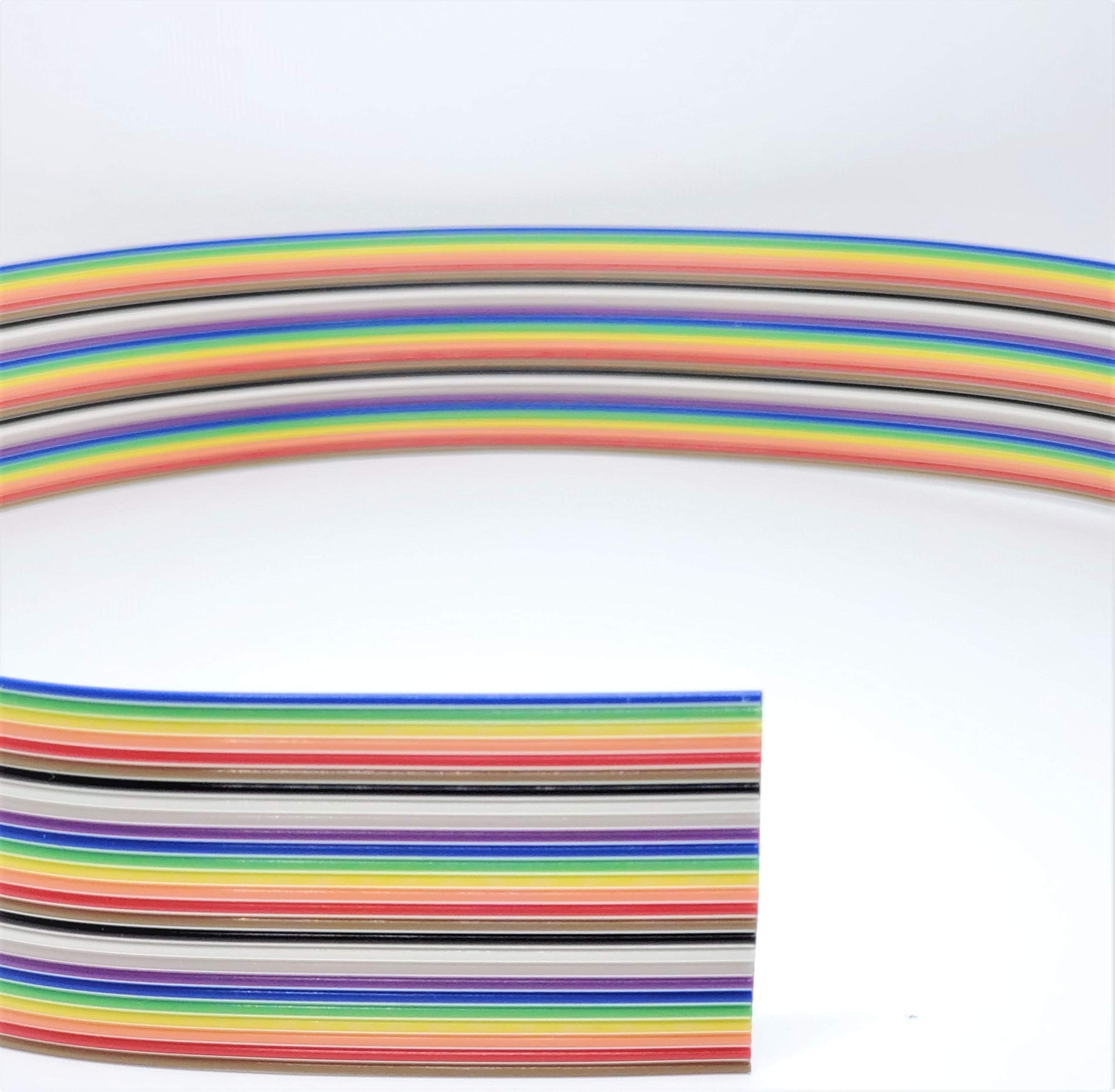 Pc Accessories - Connectors Pro 10FT 26P IDC Rainbow Color Flat Ribbon 10' Cable for 2.54mm Connectors (26P-10FT)