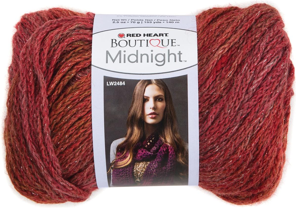 Prima Marketing Red Heart Boutique Midnight Yarn, Persimmon