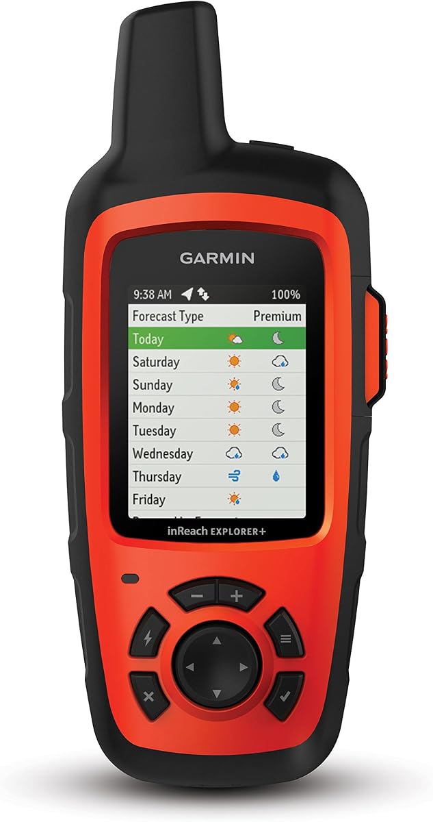 Garmin 010-01735-10 inReach Explorer+, comunicador satelital portátil con mapas topográficos y navegación GPS