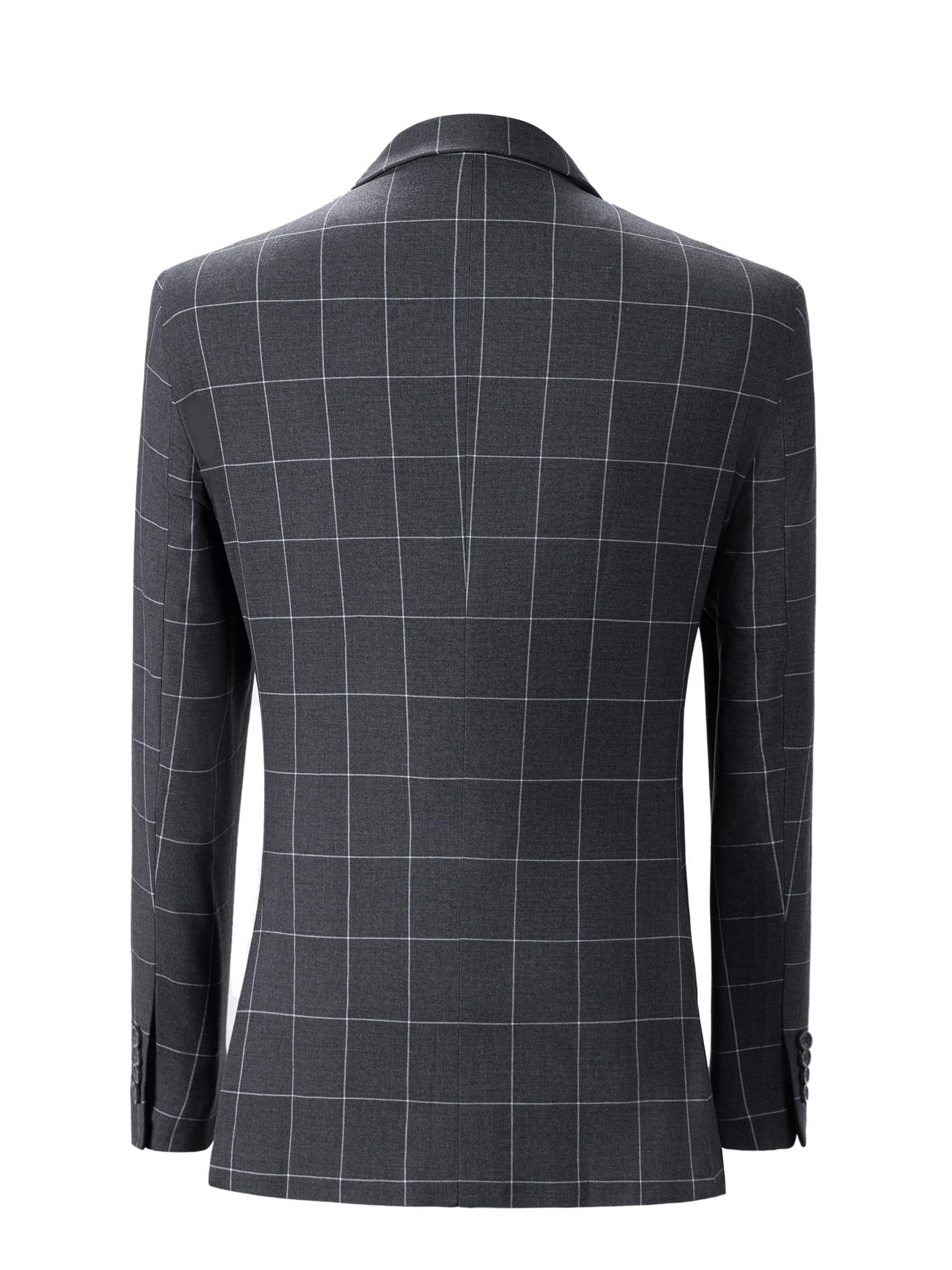 Solovedress Trajes para hombre 3 piezas Traje clásico de cuadros para hombre Sakko Pantalones Chaleco para bodas y negocios