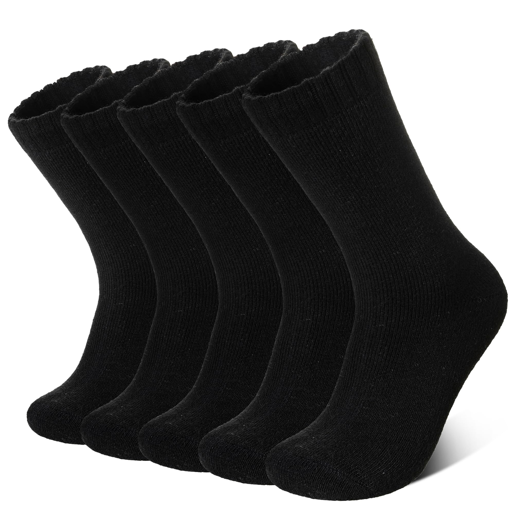 Merino Wool Socks for Women 5 Pairs Warm Winter Hiking Thick Thermal Cozy Boot Work Soft Ladies Crew