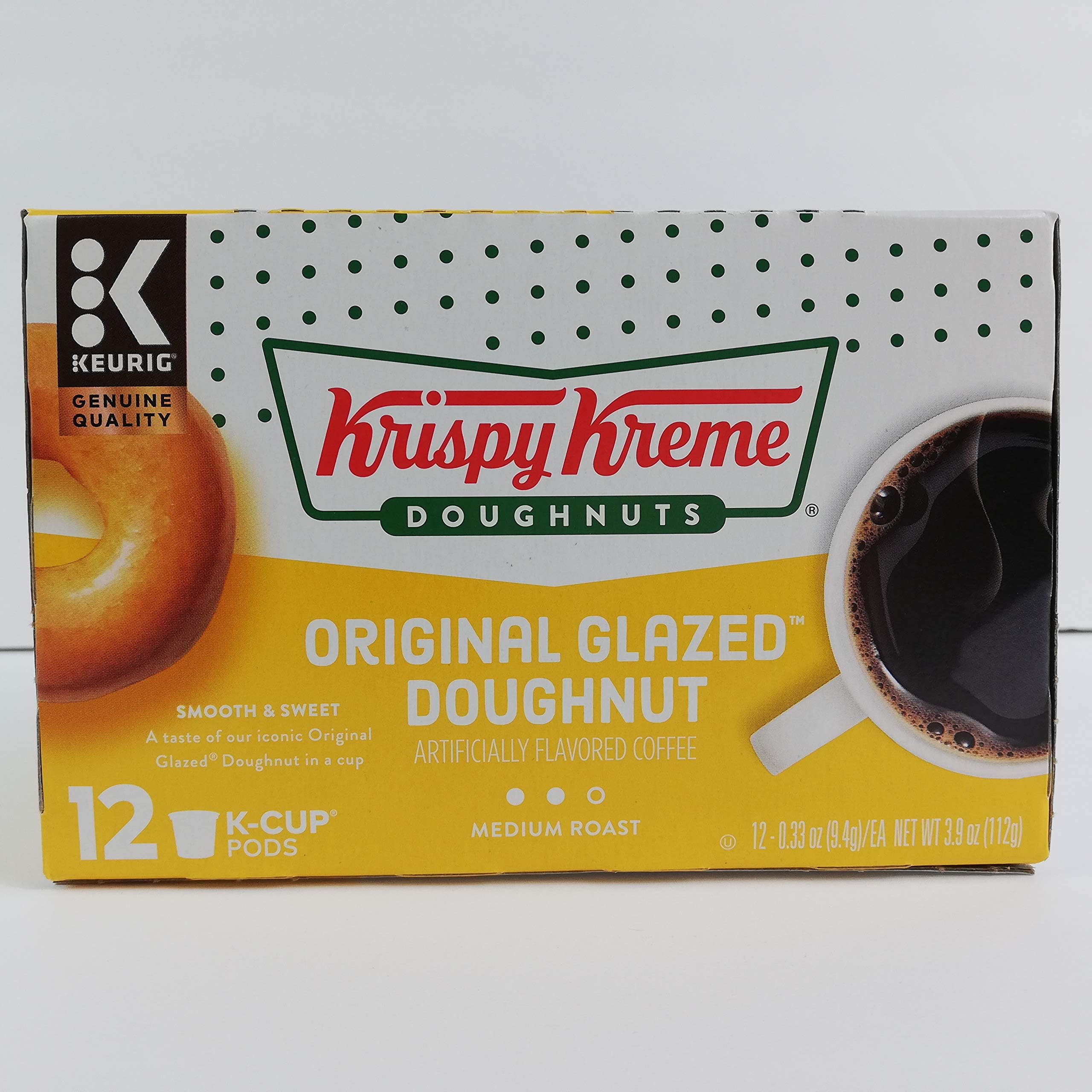 Krispy KremeOriginal Glazed Doughnut Coffee Single Serve Capsules for Keurig K-Cup Pod Brewers (12 Count)