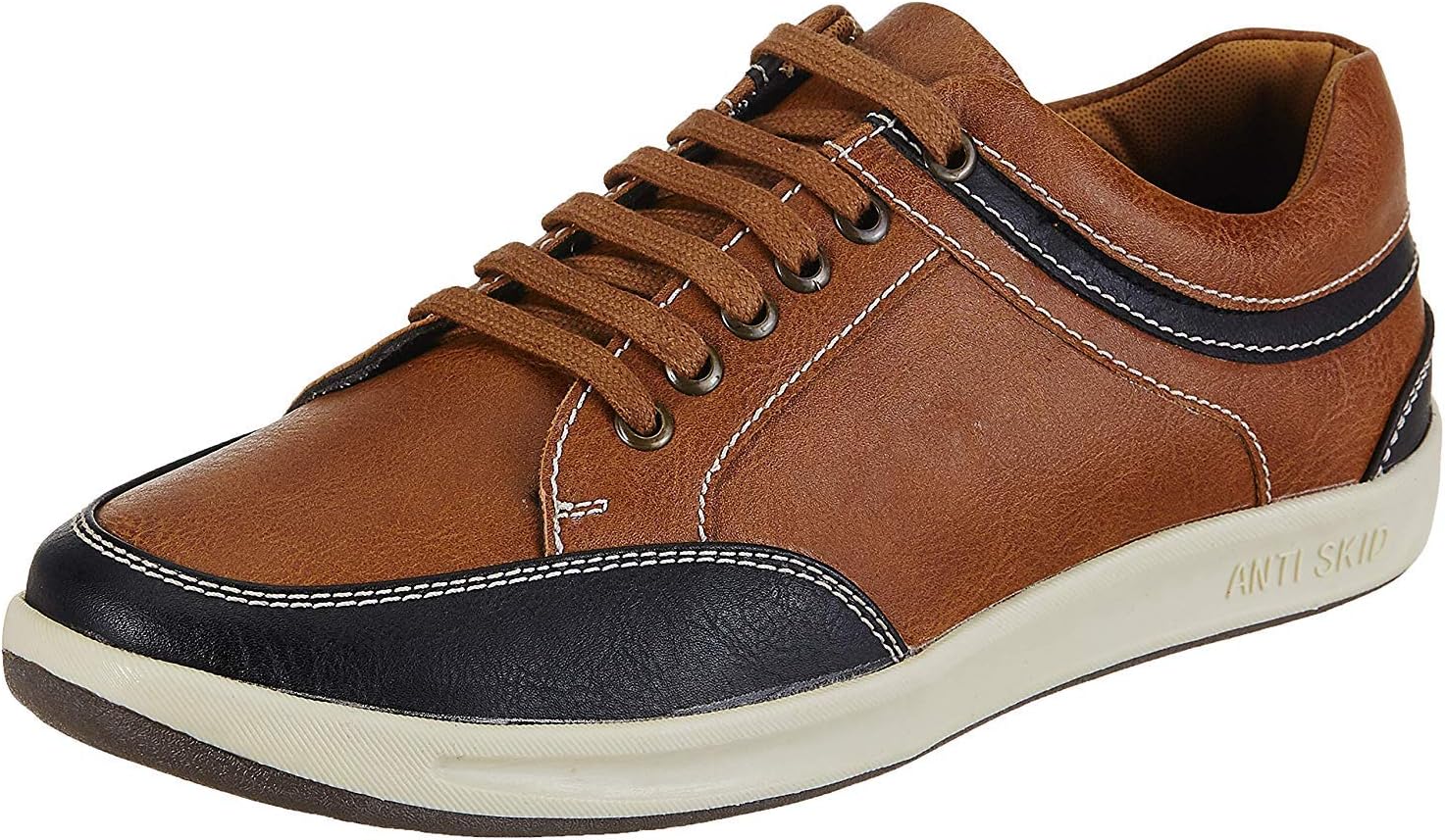 Centrino Casual Sneakers for Men | Stylish Lace-Up Sneakers with Cushioned Insole | Comfortable Walking Shoes with Rounded Front & Anti-Skid Sole (3322)